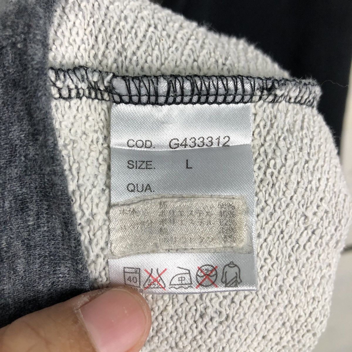 Hysteric Glamour 📌Rich Grey Two Tone Hoodie Pull Over Biker Gym Master Size US L / EU 52-54 / 3 - 16 Thumbnail