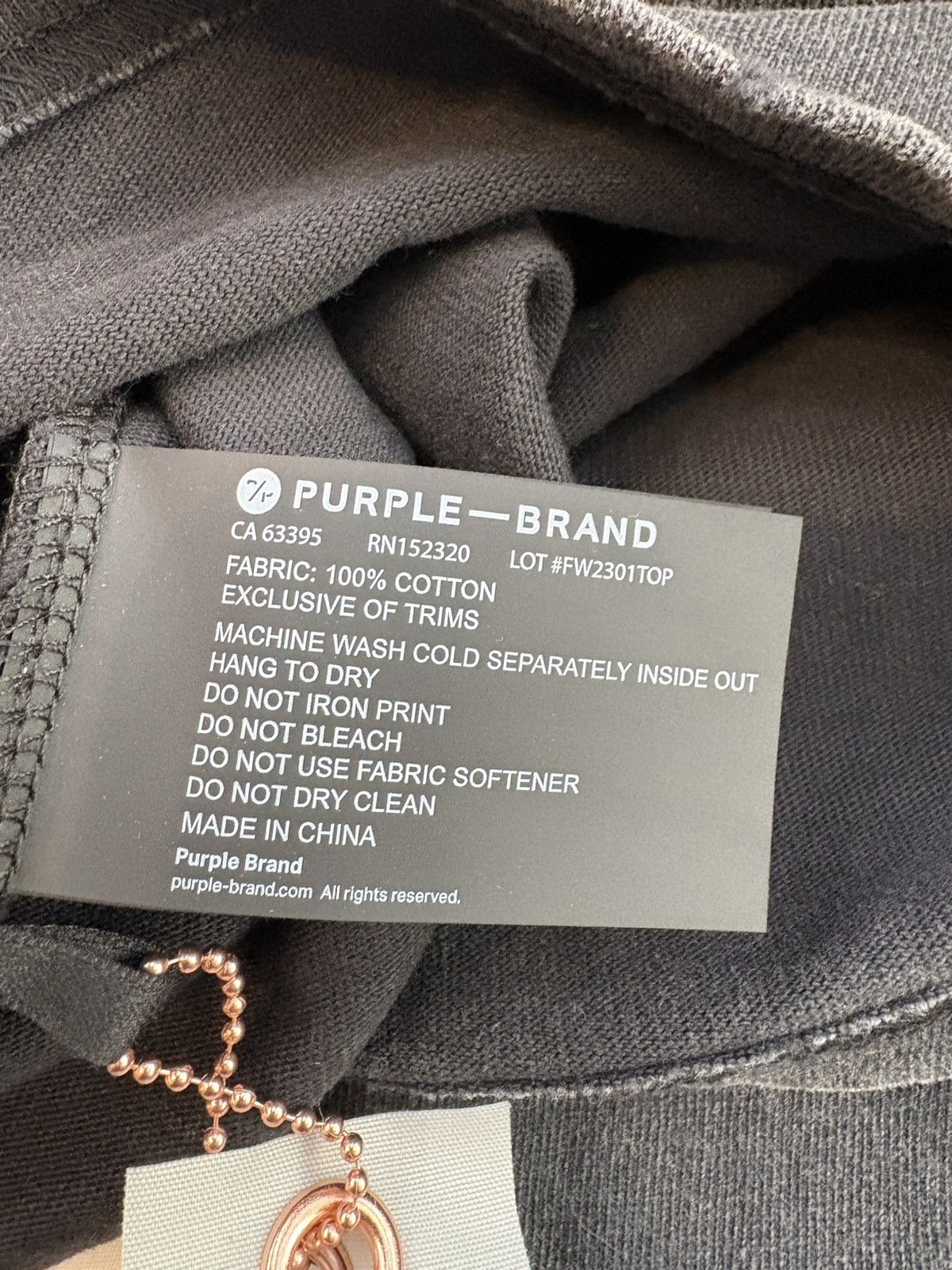 Purple Brand Purple “Heavy Jersey” Tee (Black/Yellow) Size US L / EU 52-54 / 3 - 6 Thumbnail