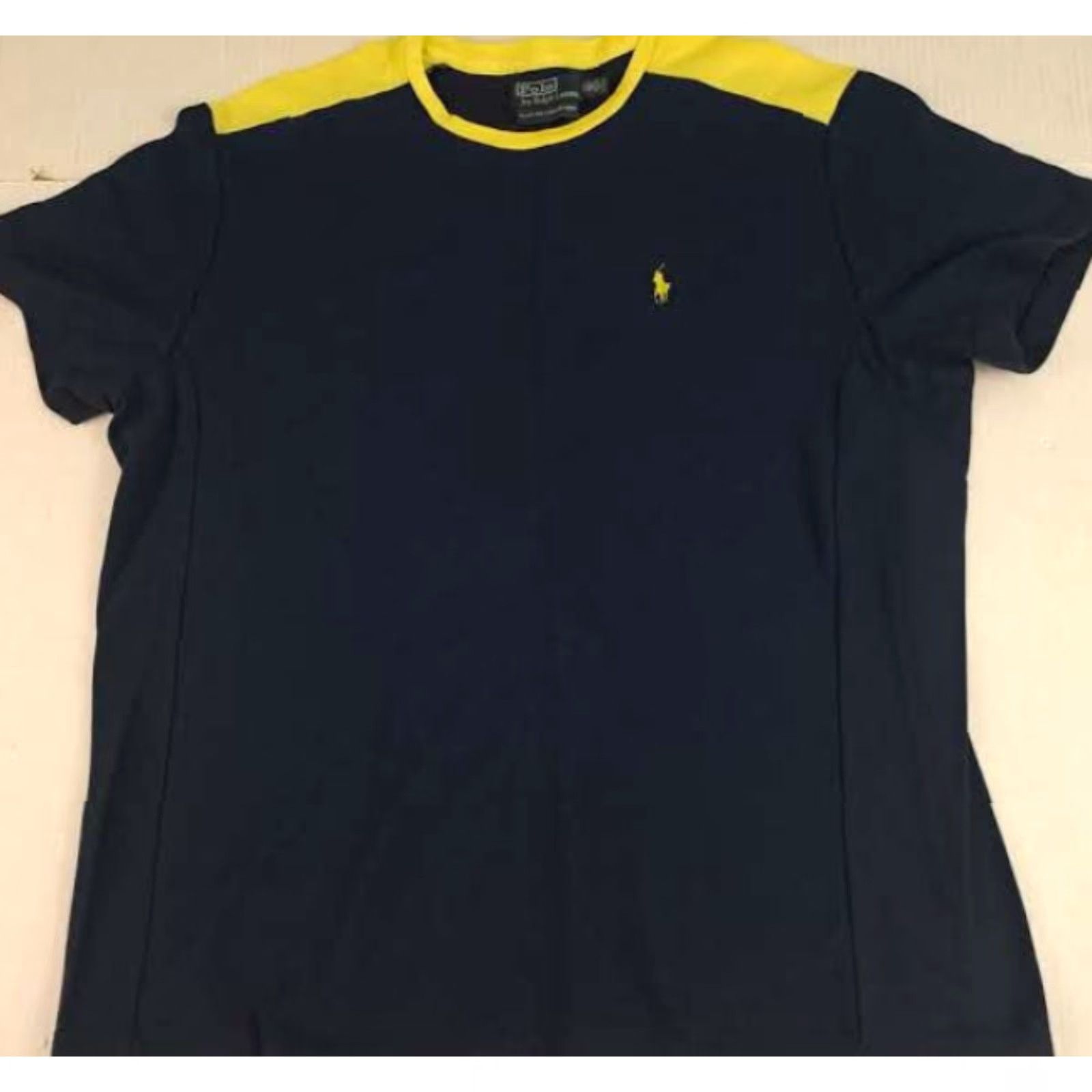 Polo Ralph Lauren VINTAGE Polo Ralph Lauren 90s Navy with Yellow Pony&Trim X-Large Shirt Unisex Adults XL Blue 90s Size US XL / EU 56 / 4 - 4 Thumbnail