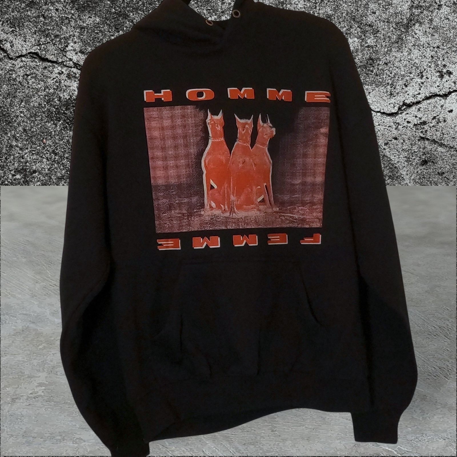 Homme + Femme La •NEW• Homme+Femme LA • Doberman Triplets Black Hoodie • MED Size US M / EU 48-50 / 2 - 5 Thumbnail