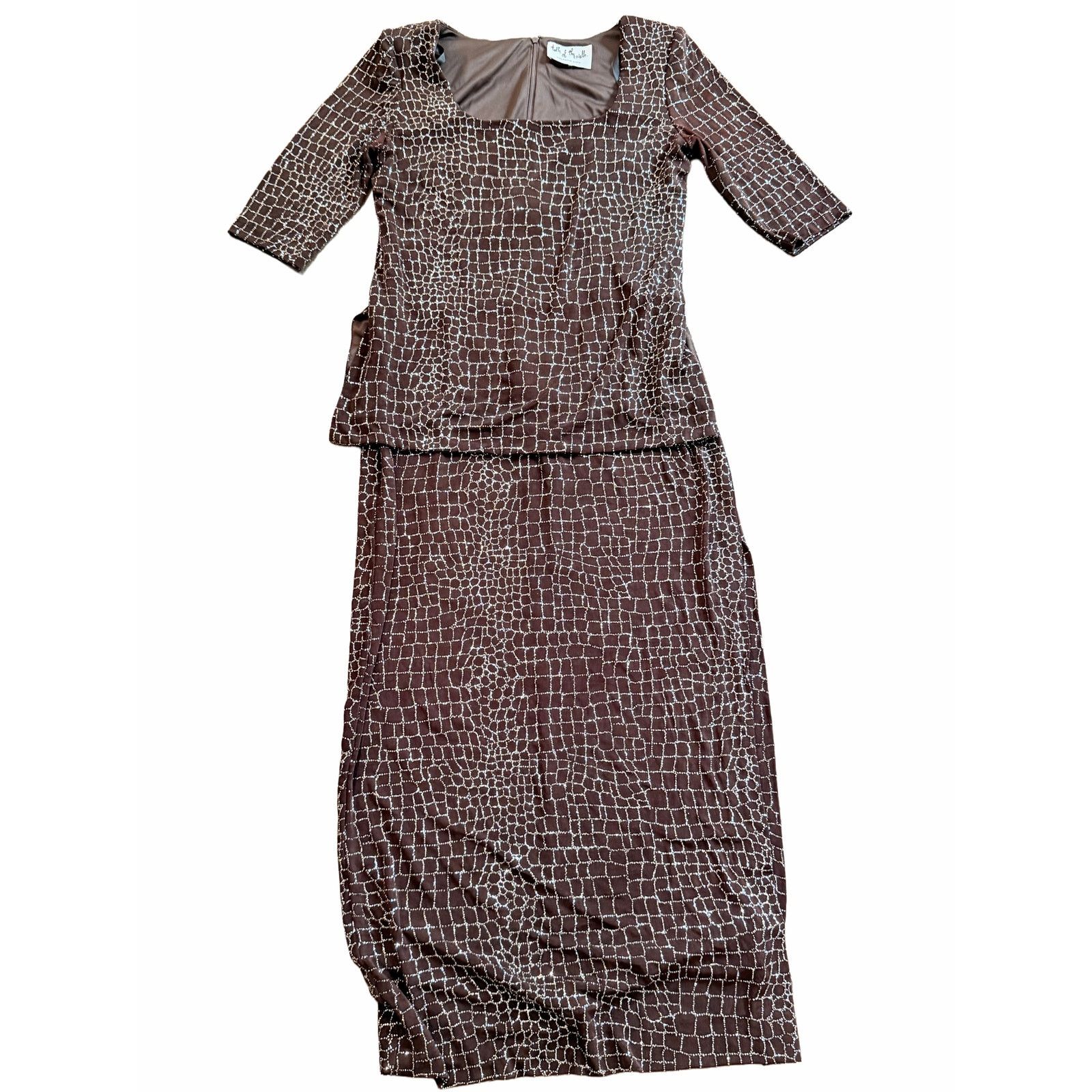 Other Talk of the Walk Vintage 80s gown casino sparkle brown dress Size M / US 6-8 / IT 42-44 - 5 Thumbnail