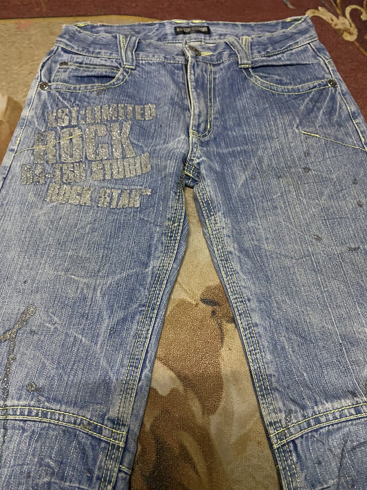 Hysteric Glamour × Japanese Brand × Scully Japan 🇯🇵 painted Ba-tsu studio skull 💀 Size US 30 / EU 46 - 5 Thumbnail