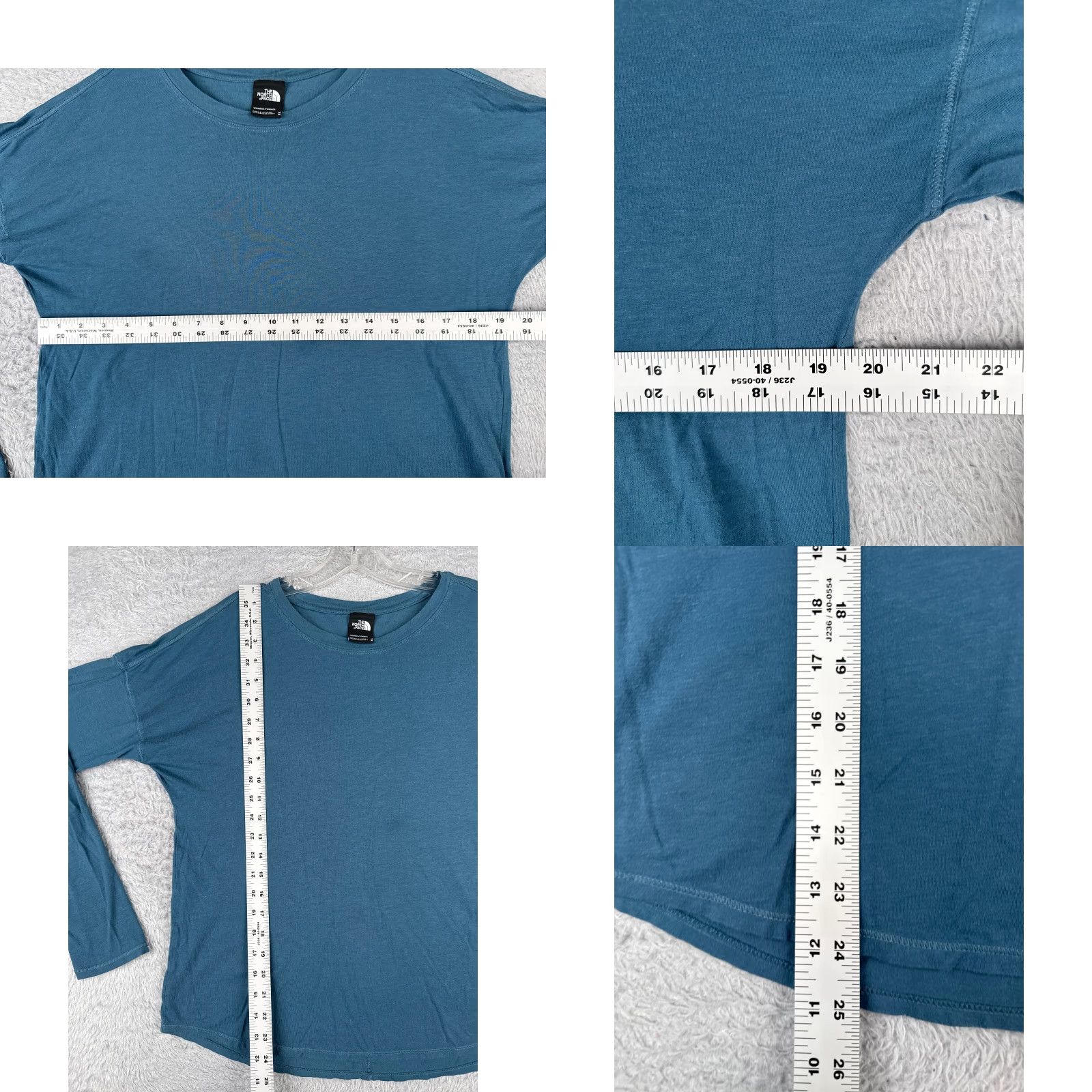The North Face VINTAGE The North Face Women's T-Shirt Casual Long Sleeve Crew Neck Blue Cotton Basic All Seasons Size M / US 6-8 / IT 42-44 - 8 Thumbnail