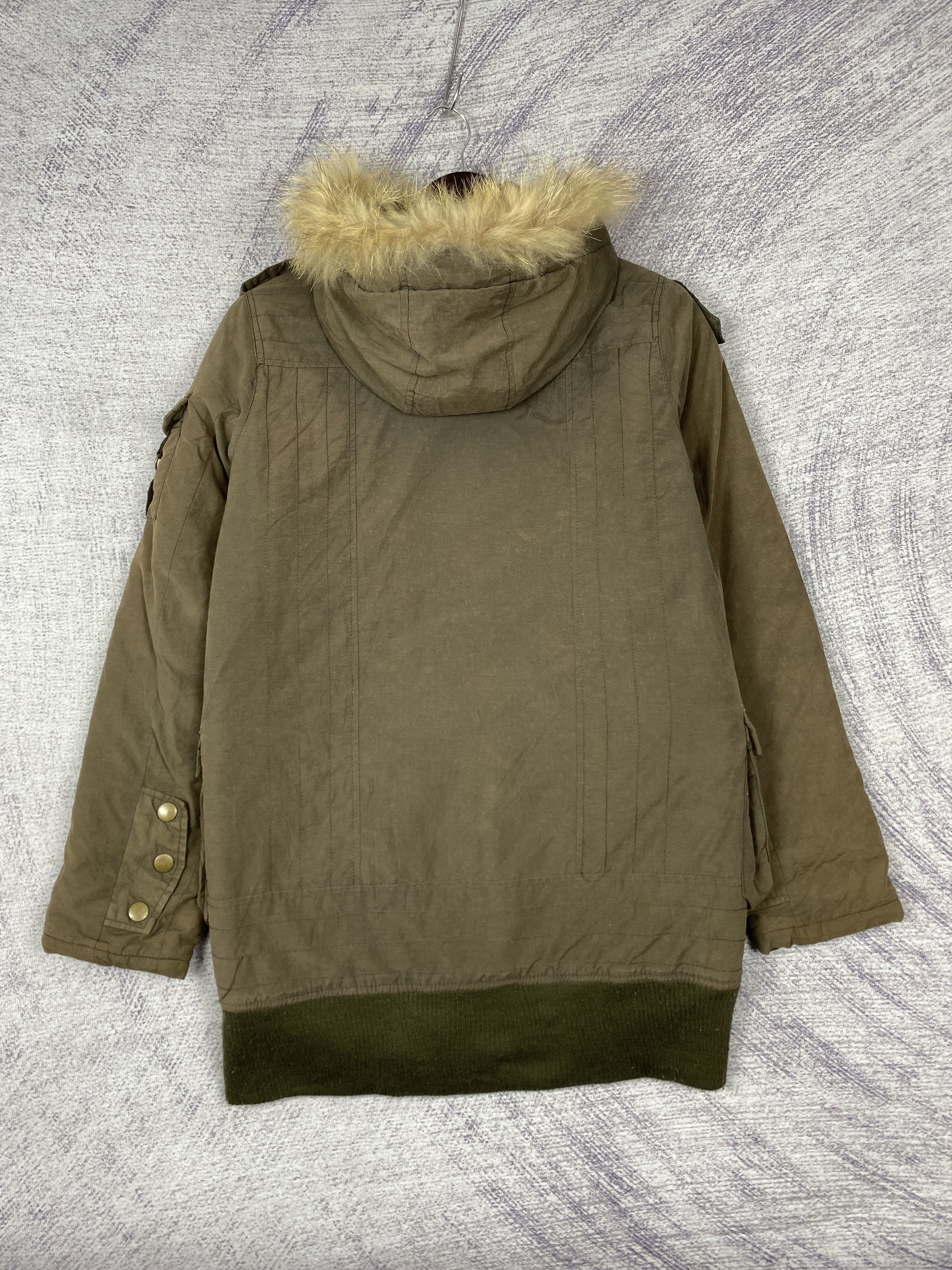 Essentiel Antwerp Vintage Ant Werpen Winter Coat Brown Fur Hood Utility Jacket Size US S / EU 44-46 / 1 - 5 Thumbnail
