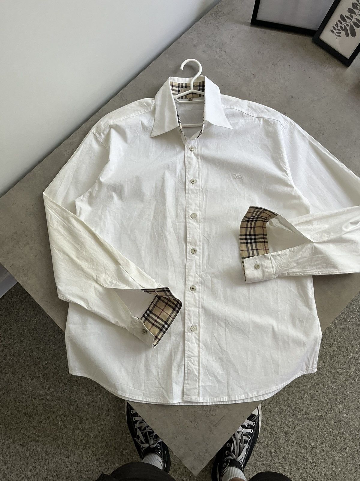 Burberry Burberry nova check white shirt Size US XL / EU 56 / 4 - 1 Thumbnail