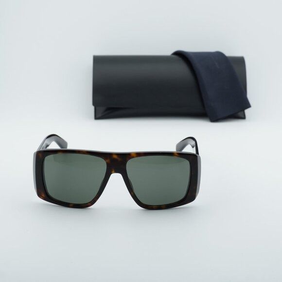 Saint Laurent Paris Saint Laurent SL832 002 Sunglasses Havana Square Frame, Grey Size ONE SIZE - 11 Thumbnail