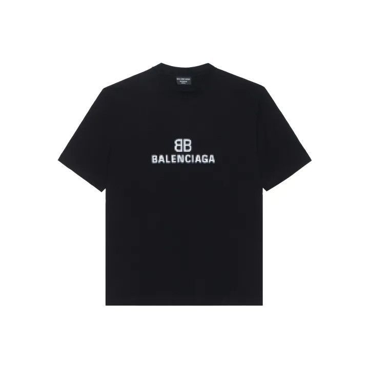 Balenciaga Balenciaga Balenciaga FW21 Black Logo Short Sleeve TShirt Size US S / EU 44-46 / 1 - 1 Thumbnail
