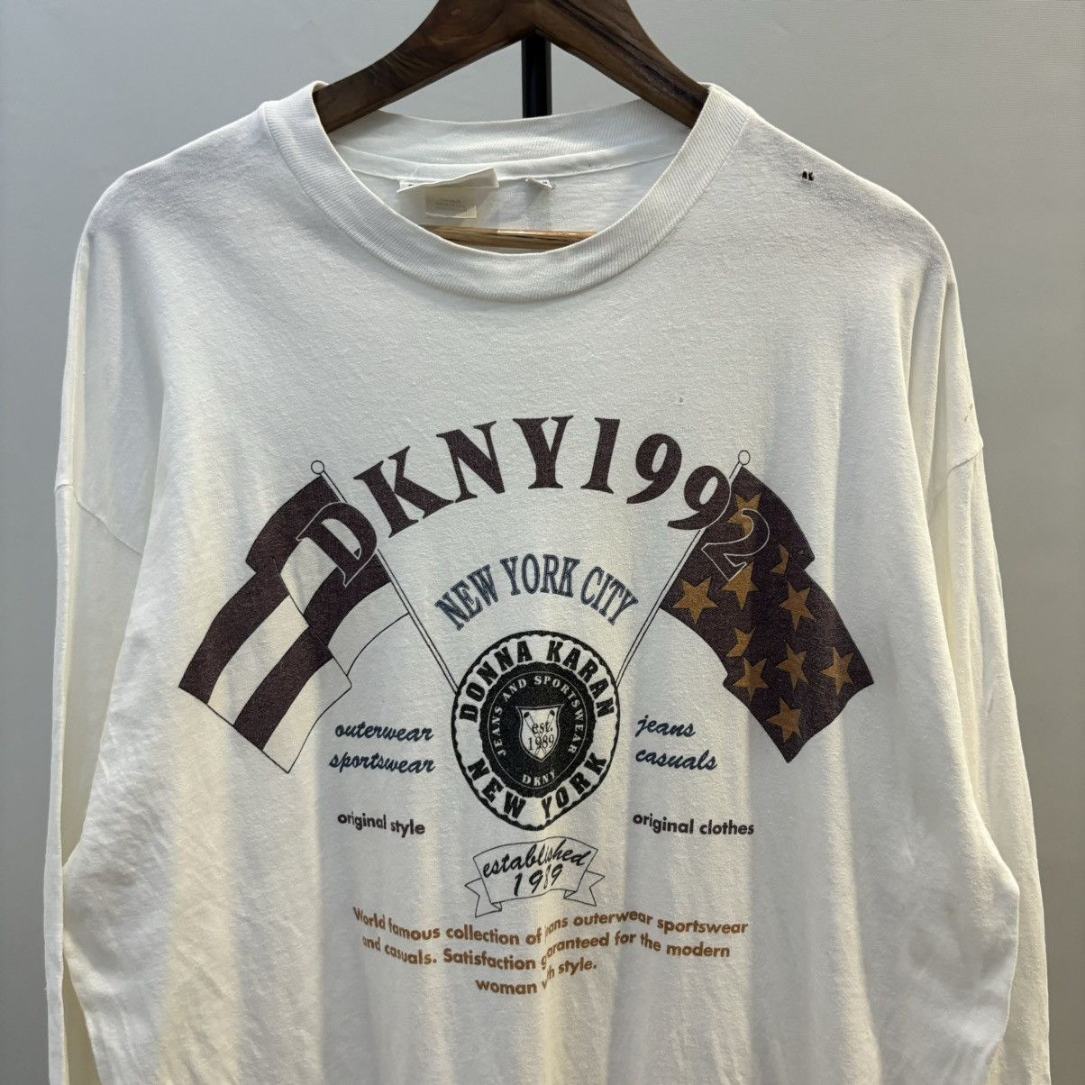 DKNY × Vintage Vintage Dkny 1992 Ls Shirt Donna Karan New York Size US XL / EU 56 / 4 - 2 Thumbnail