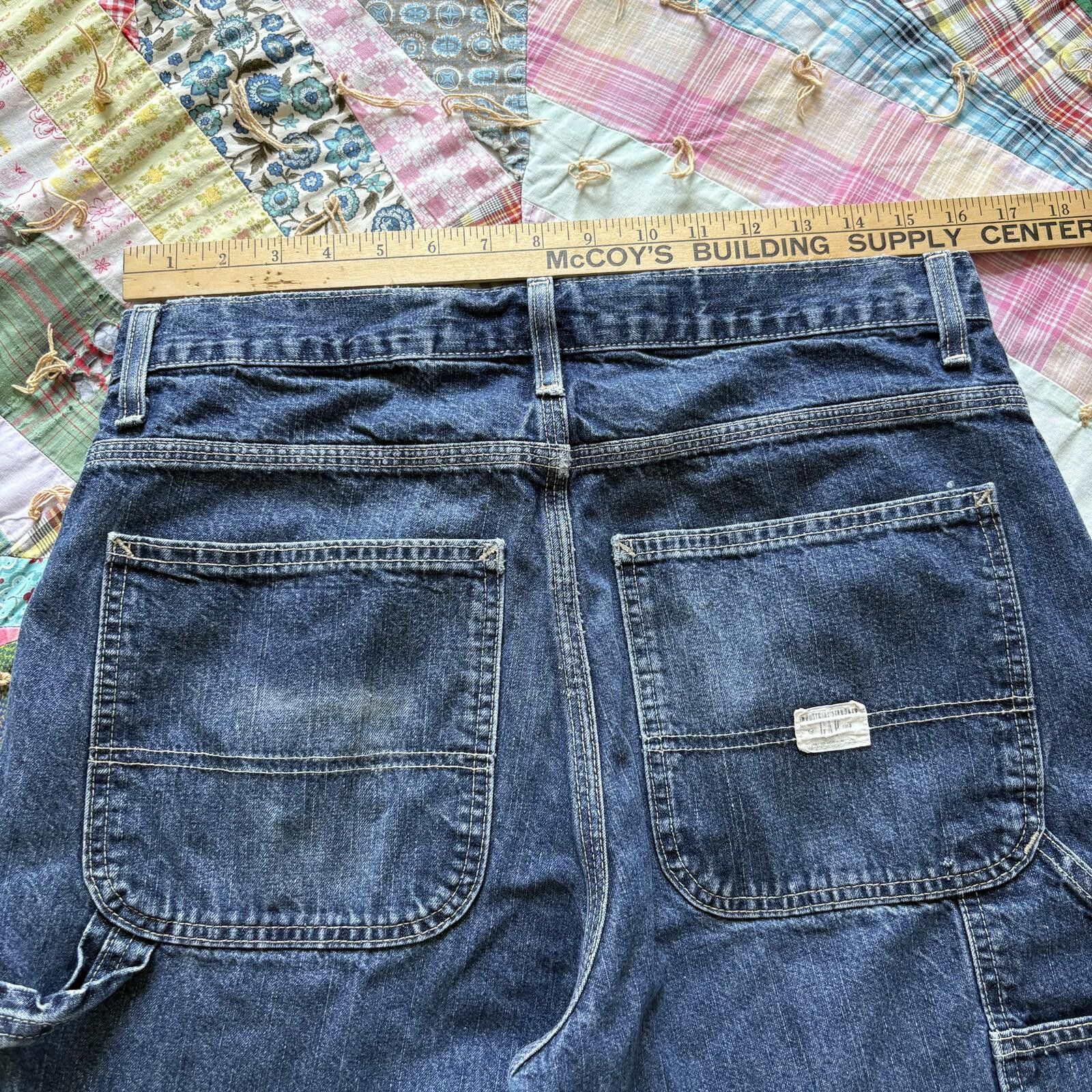 Gap Vintage Y2K Gap Carpenter Baggy Grunge Denim Shorts Jorts Size US 32 / EU 48 - 4 Thumbnail
