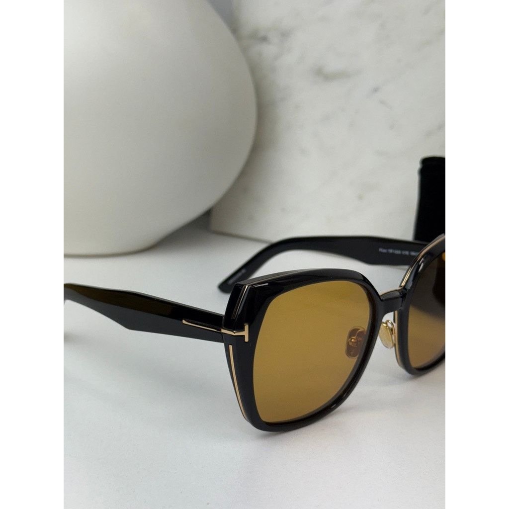 Tom Ford NEW Tom Ford TF1223 Plum Black Yellow Tint Sunglasses $600 Size ONE SIZE - 3 Thumbnail