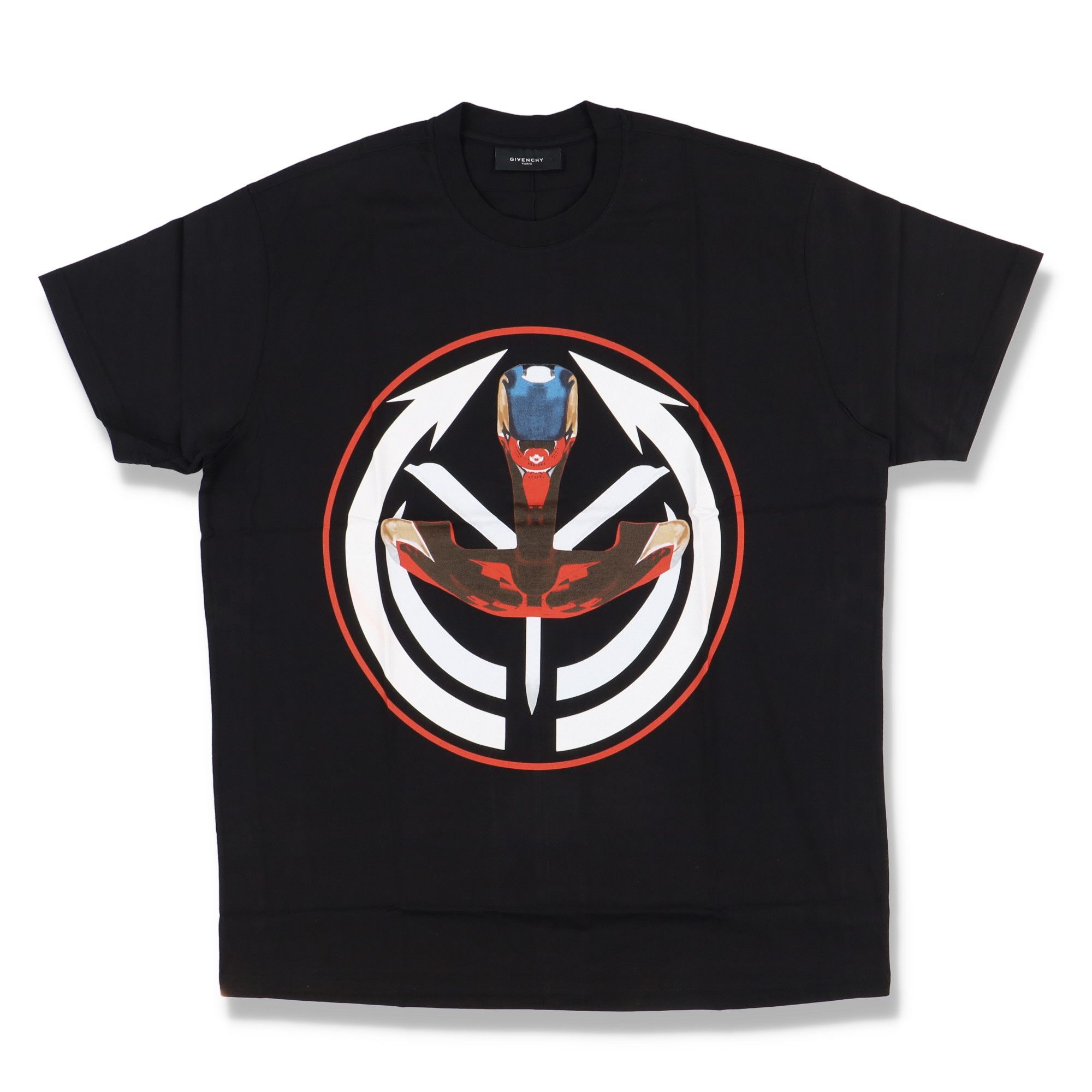 Givenchy Black Circle Masai Cobra Head Oversized T-Shirt Size US S / EU 44-46 / 1 - 1 Thumbnail