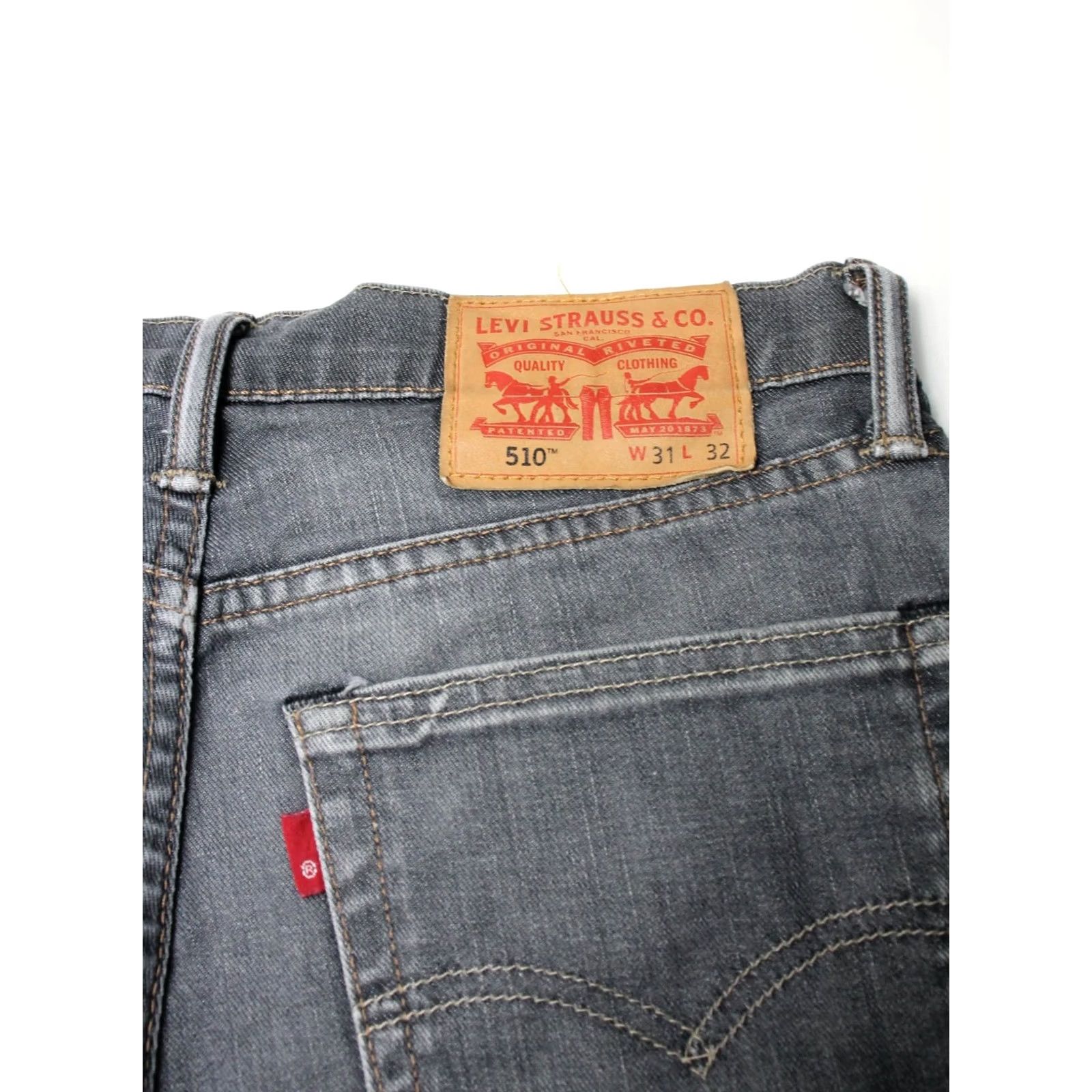 Levi's LEVI'S 510 Jeans Men's W31/L32 Grey Slim Fit Stretch Zip Fly Size US 31 - 6 Thumbnail