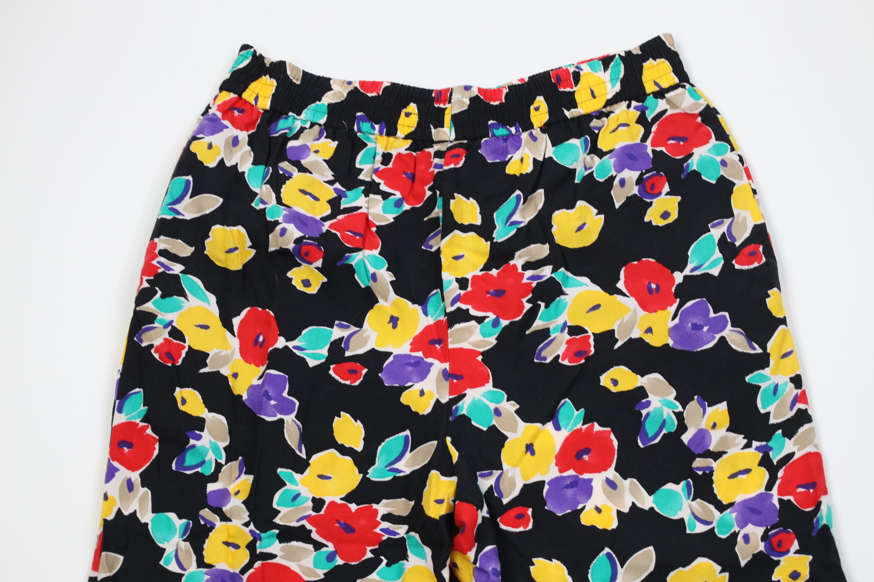 Vintage Vintage 90s Streetwear Gabardine Abstract Flower Harem Pants Size 32" / US 10 / IT 46 - 8 Thumbnail