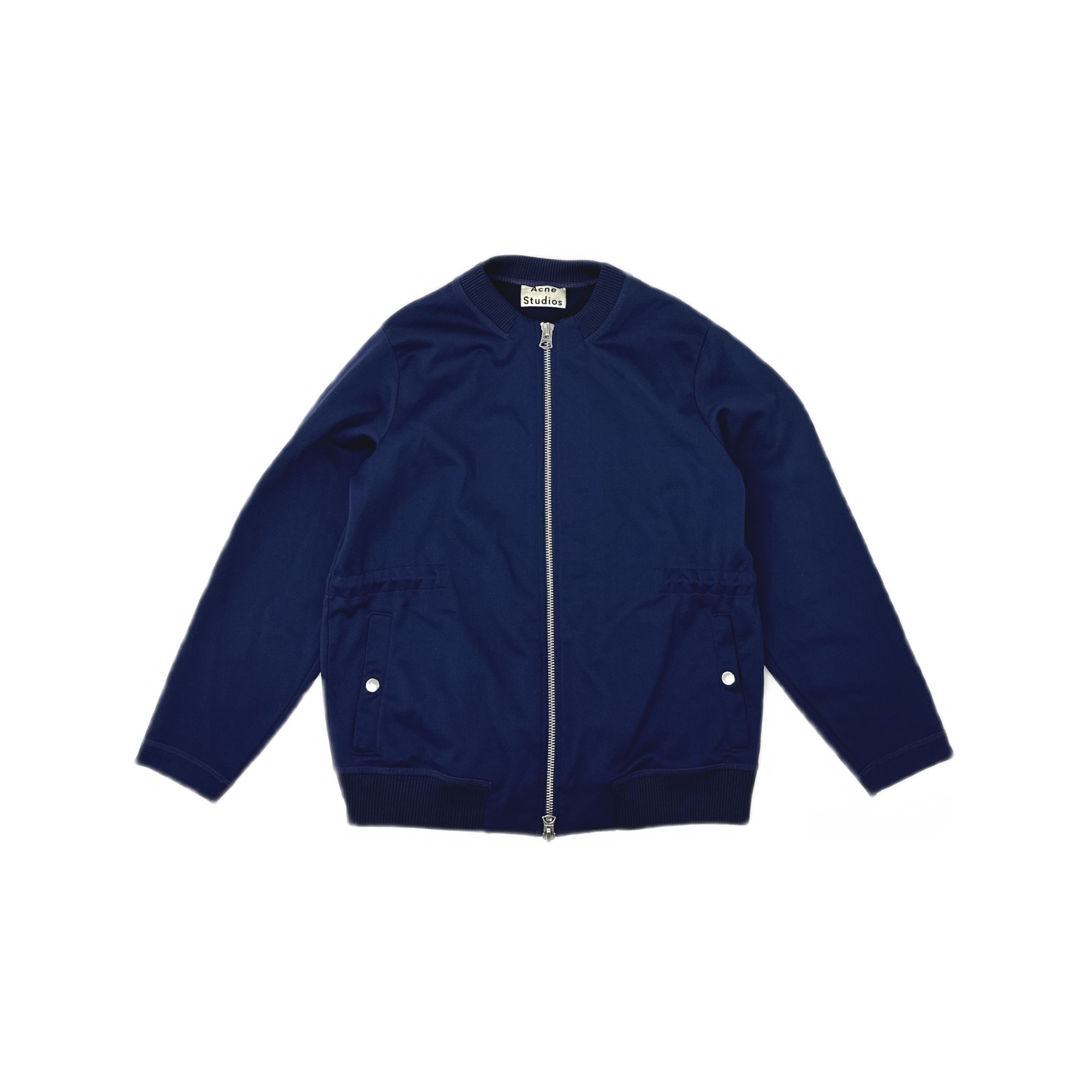 Acne Studios Acne Studios Blue Zippered Bomber Jacket Size XS Size XS / US 0-2 / IT 36-38 - 1 Thumbnail