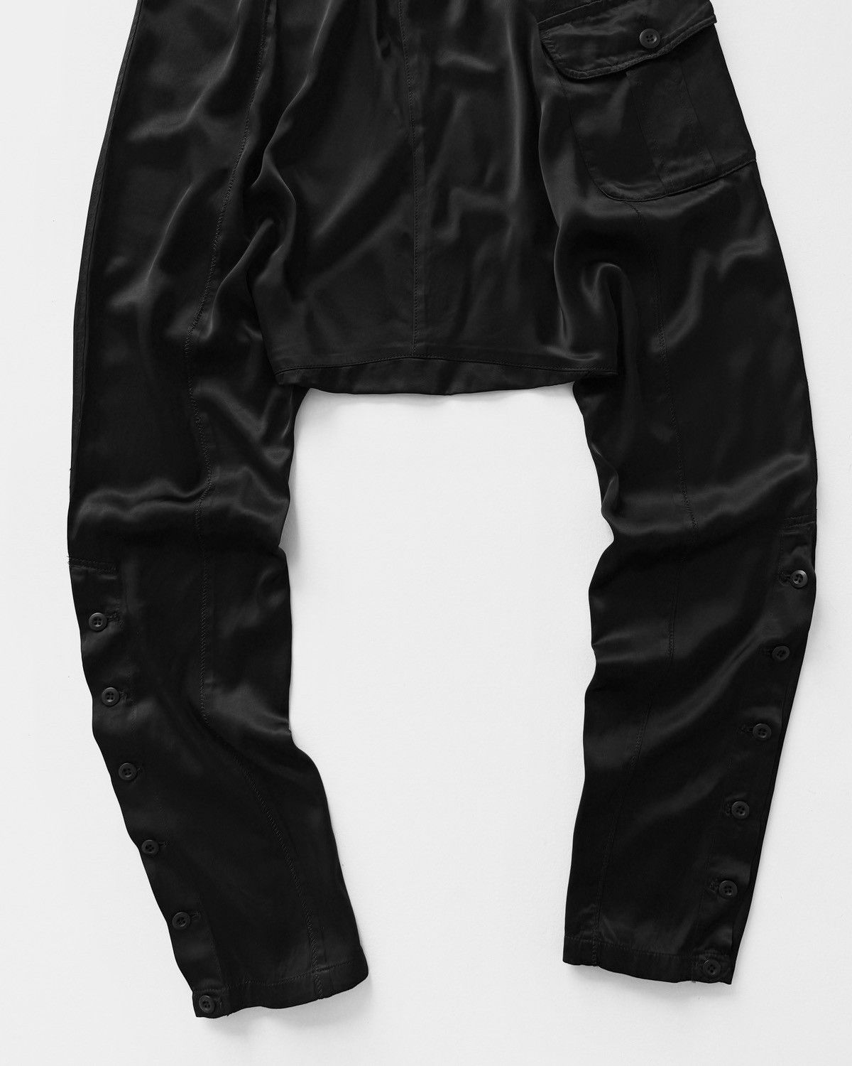 ATSURO TAYAMA ATSURO TAYAMA BLACK SAROUEL PANTS Size 28" / US 6 / IT 42 - 2 Thumbnail