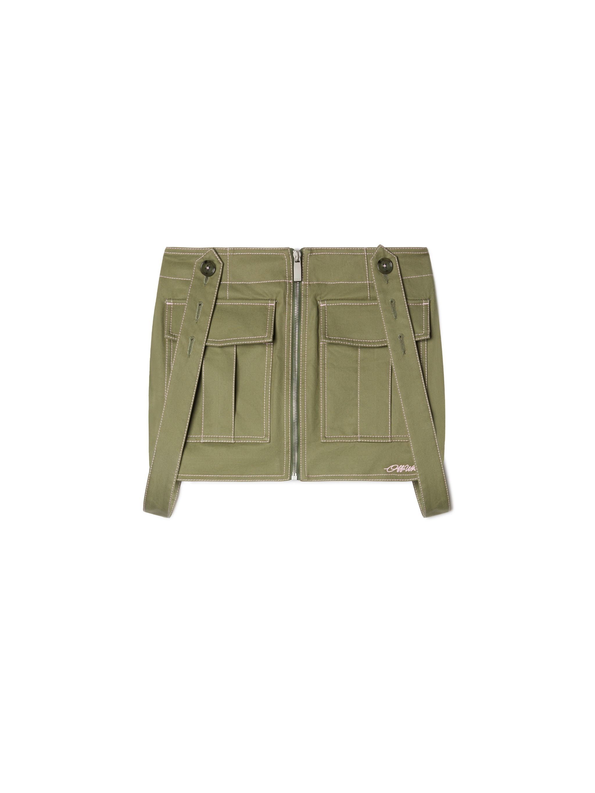 Off-White o1y1225 Mini Skirt in Military Green Size 32" / US 10 / IT 46 - 1 Thumbnail