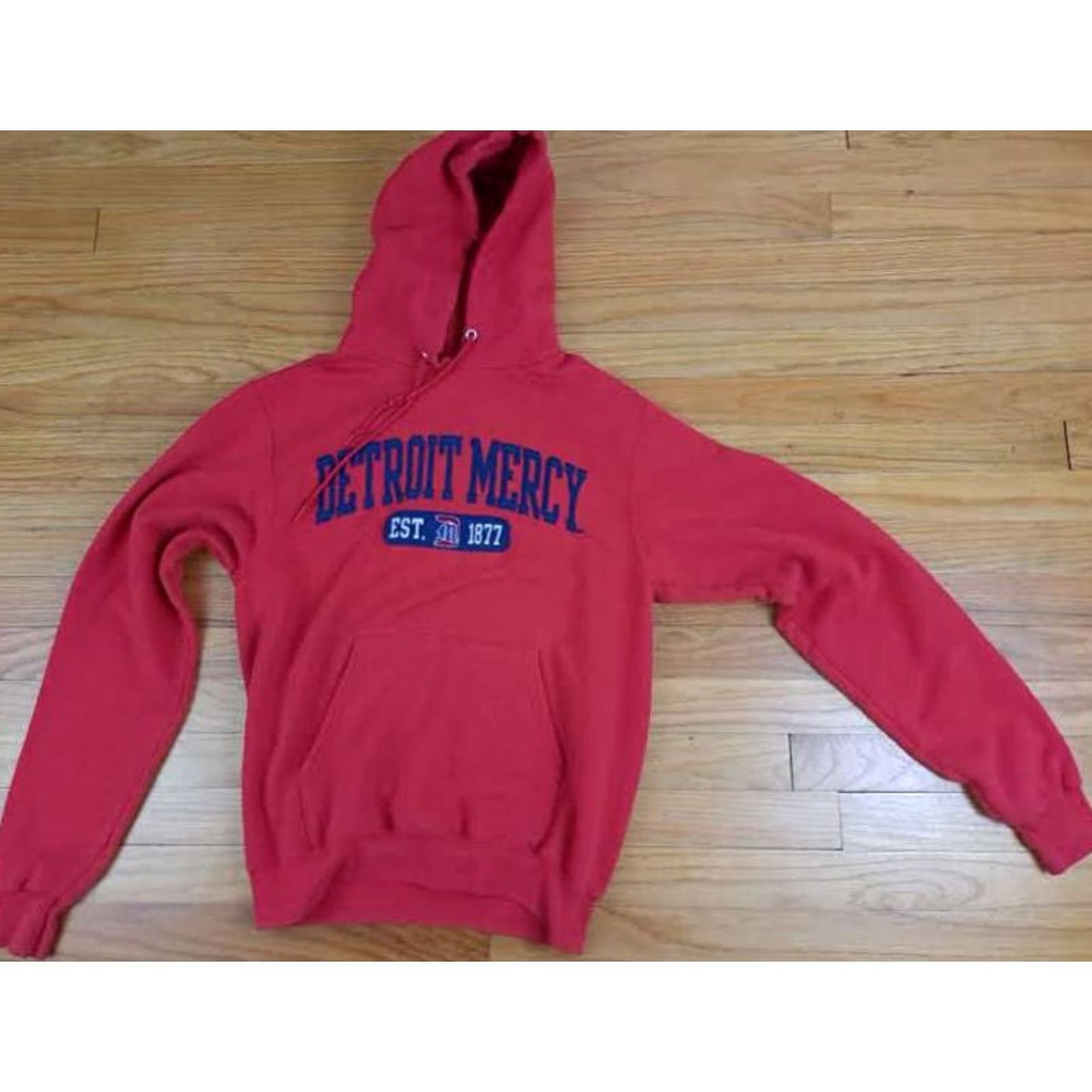 Champion VINTAGE Detroit Mercy Titans Red Womens Small Pullover Hoodie Champion Size S / US 4 / IT 40 - 2 Thumbnail