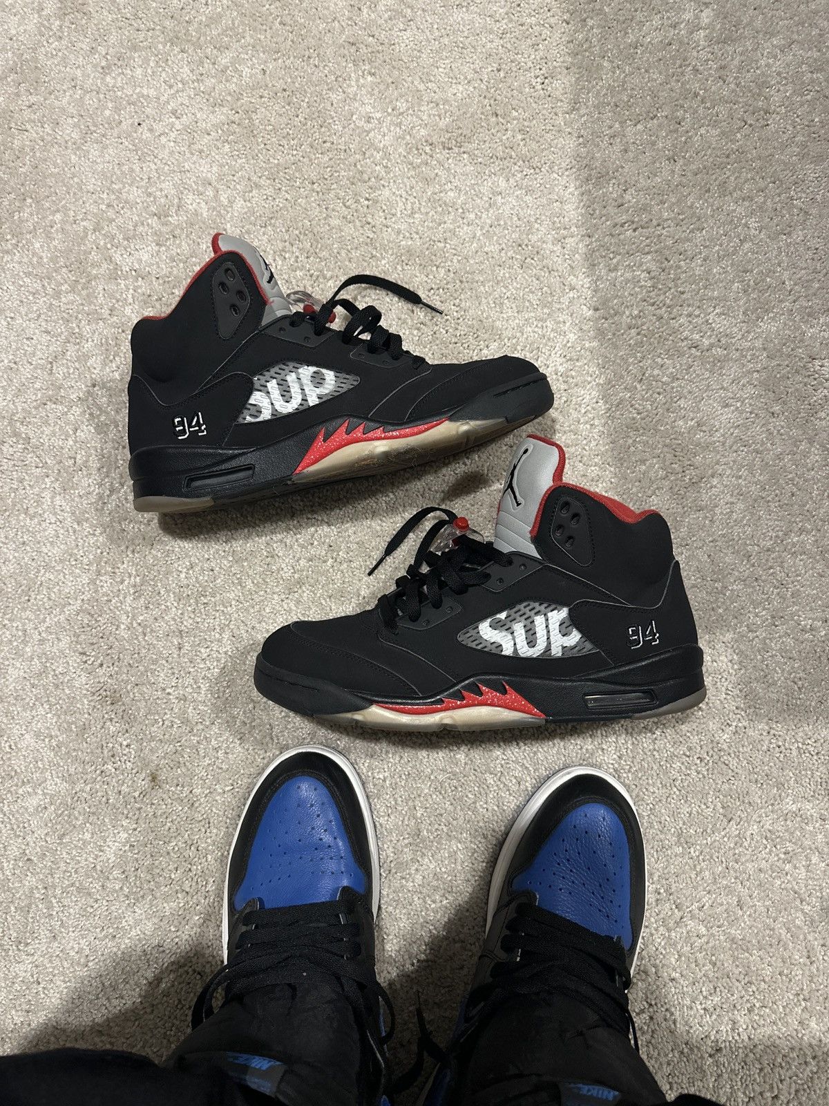 Supreme X Air Jordan 5 Retro Black | Grailed