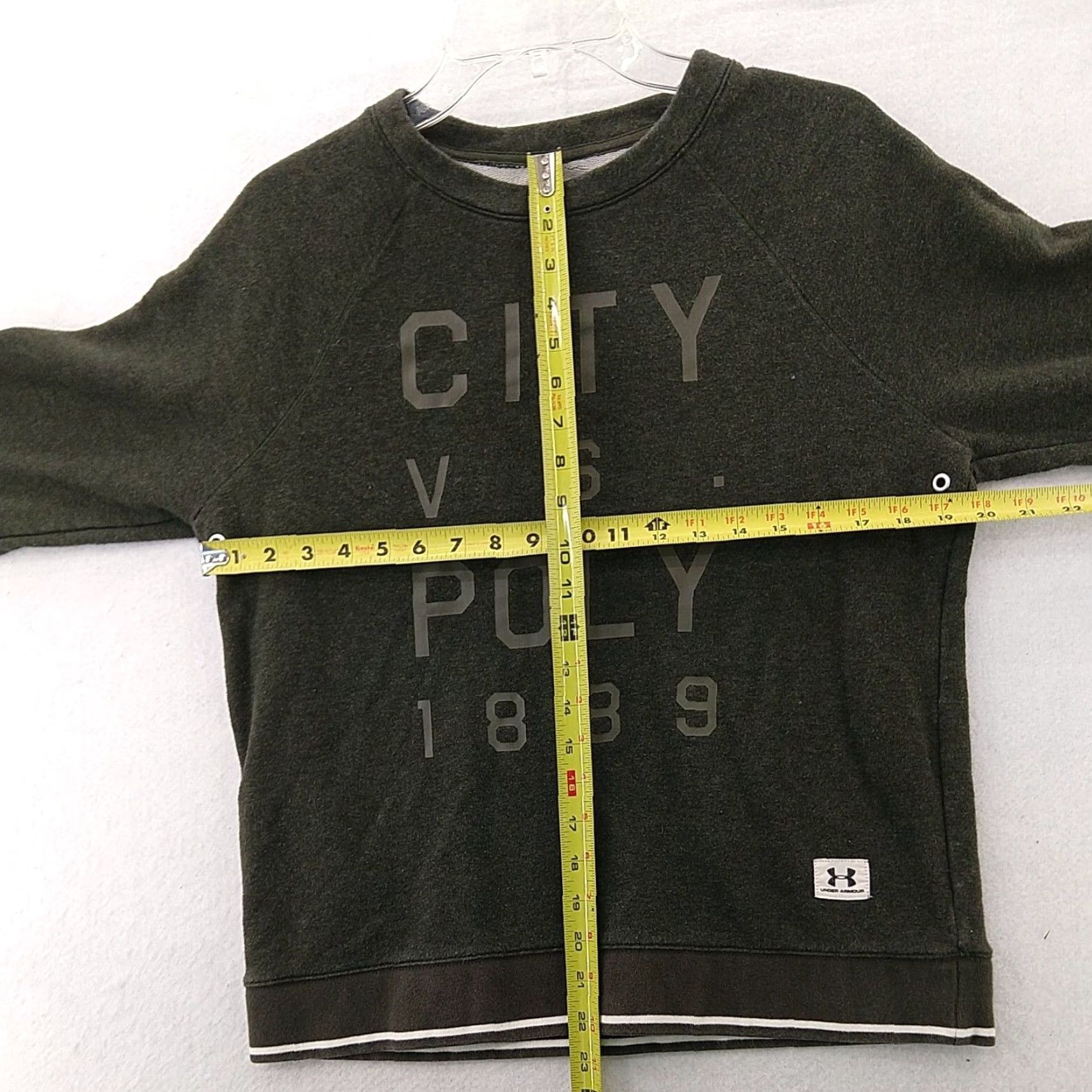 Under Armour Under Armour Legacy Crewneck Sweater Women's Size Large Dark Green City Vs Poly Size L / US 10 / IT 46 - 3 Thumbnail