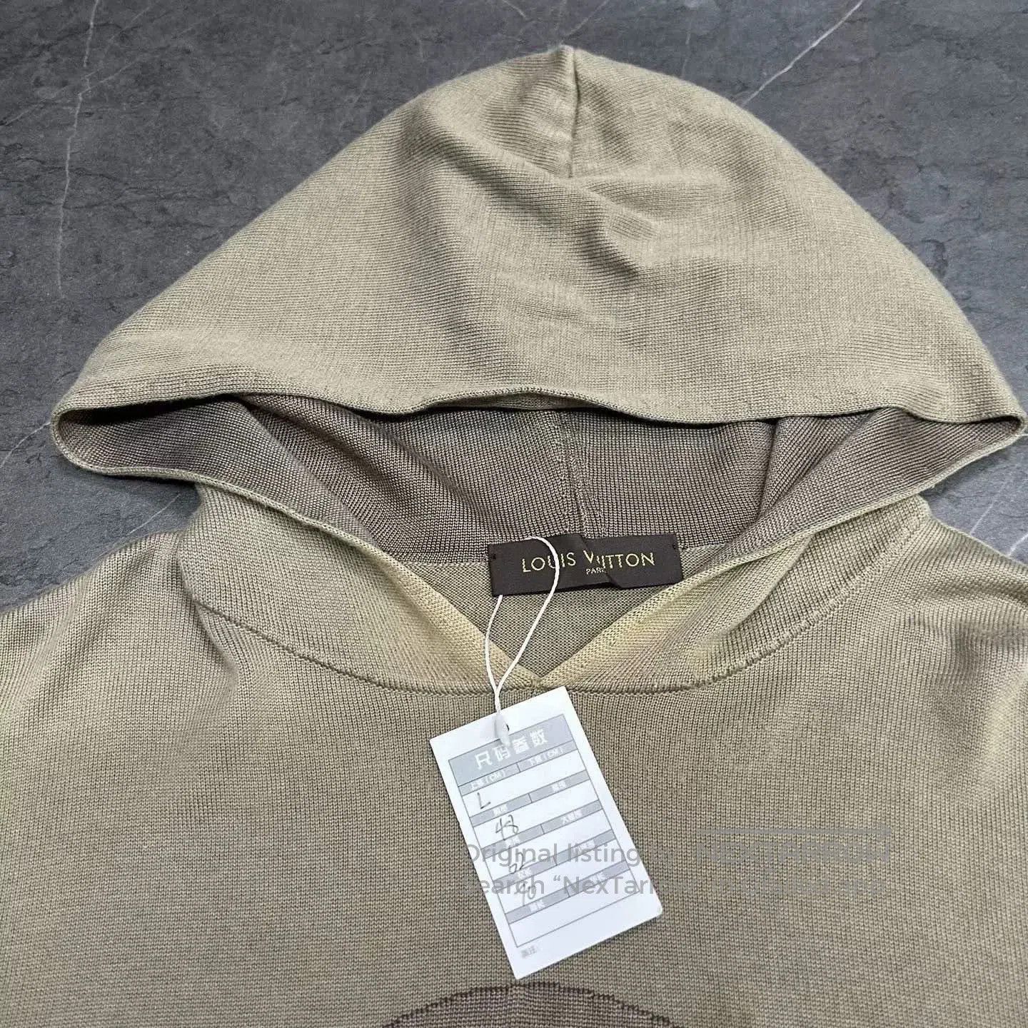 Louis Vuitton louis vuitton logo embroidered earth tone hoodie. Size US L / EU 52-54 / 3 - 3 Thumbnail