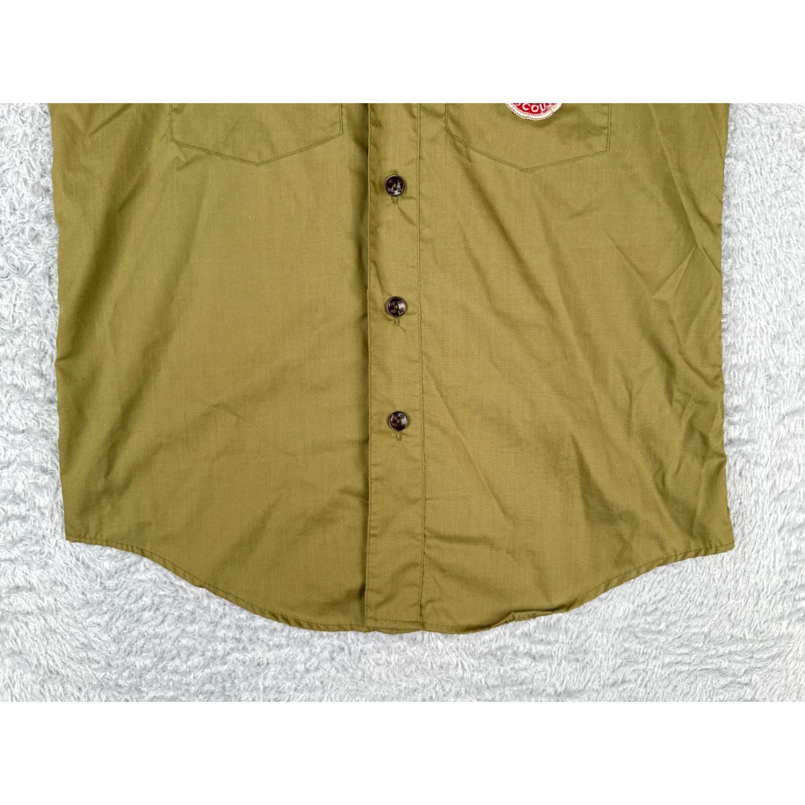 Vintage VINTAGE Boy Scouts of America Shirt Adult 14 Green Cotton Blend Long Sleeve Mens Size US S / EU 44-46 / 1 - 5 Thumbnail