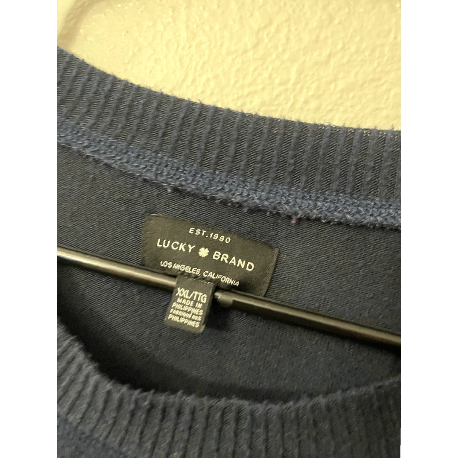 Lucky Brand Lucky Brand Sweater Top Crew Neck Lightweight 2XL Navy Blue Women Pullover Knit Casual Slits Classic Cozy Fall Winter Size XXL / US 16-18 / IT 52-54 - 2 Thumbnail