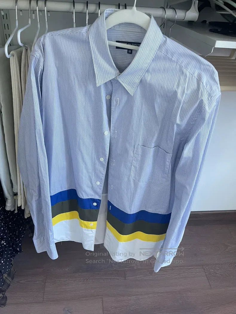 Comme des Garcons Comme Des Garcons Blue striped shirt with blue, grey, yell Size US M / EU 48-50 / 2 - 1 Thumbnail