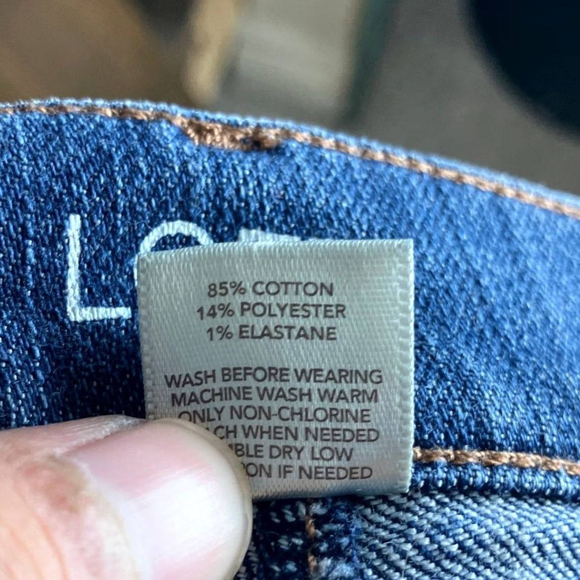 Loft VINTAGE LOFT Womens Jeans Blue Petite Original Straight Leg Mid Rise Raw Hems Stretch 8P Size 30" / US 8 / IT 44 - 4 Thumbnail