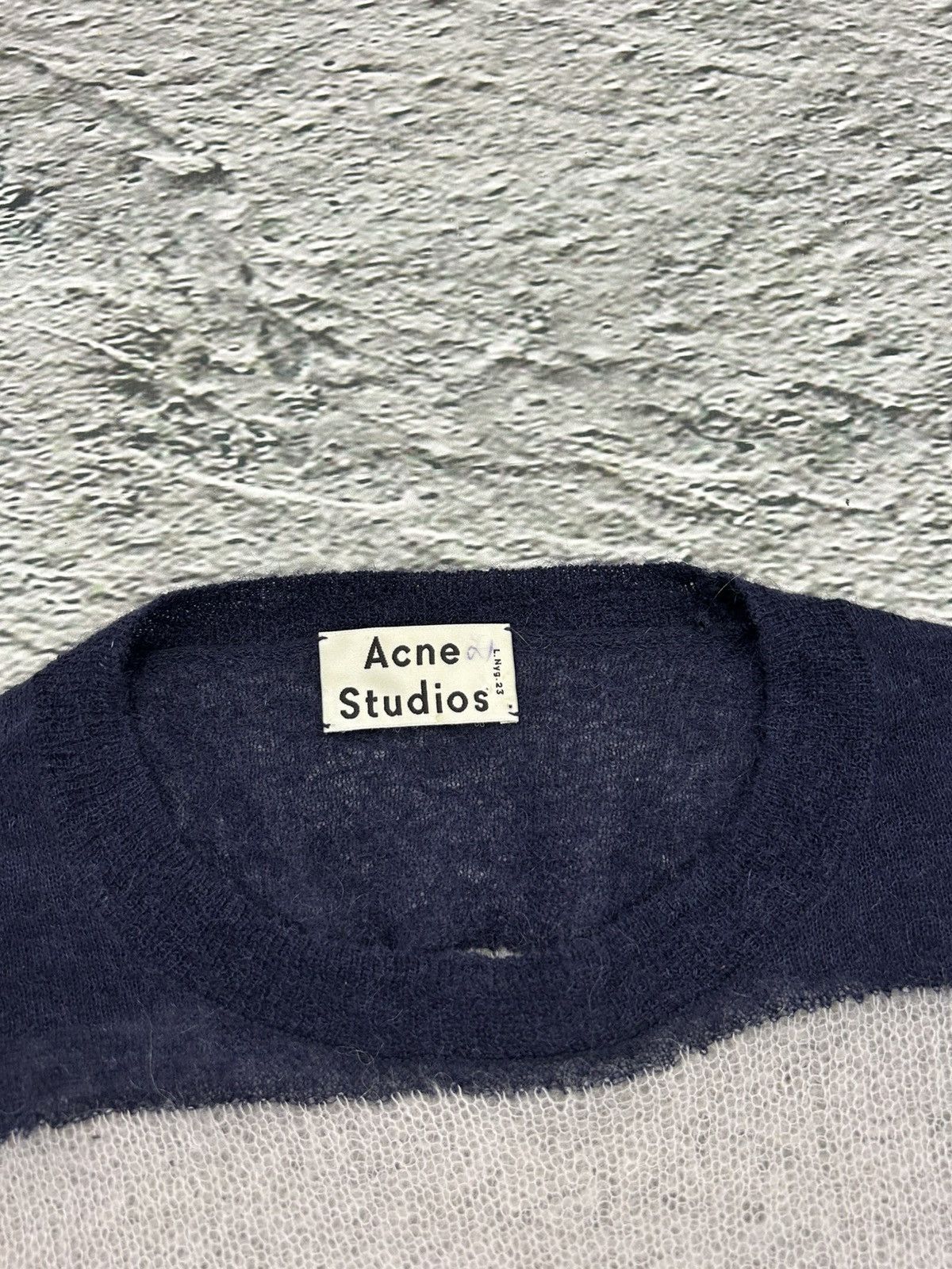 Acne Studios Acne Studios Mohair Sweater Octave SS14 Striped Navy White Size US XS / EU 42 / 0 - 2 Thumbnail