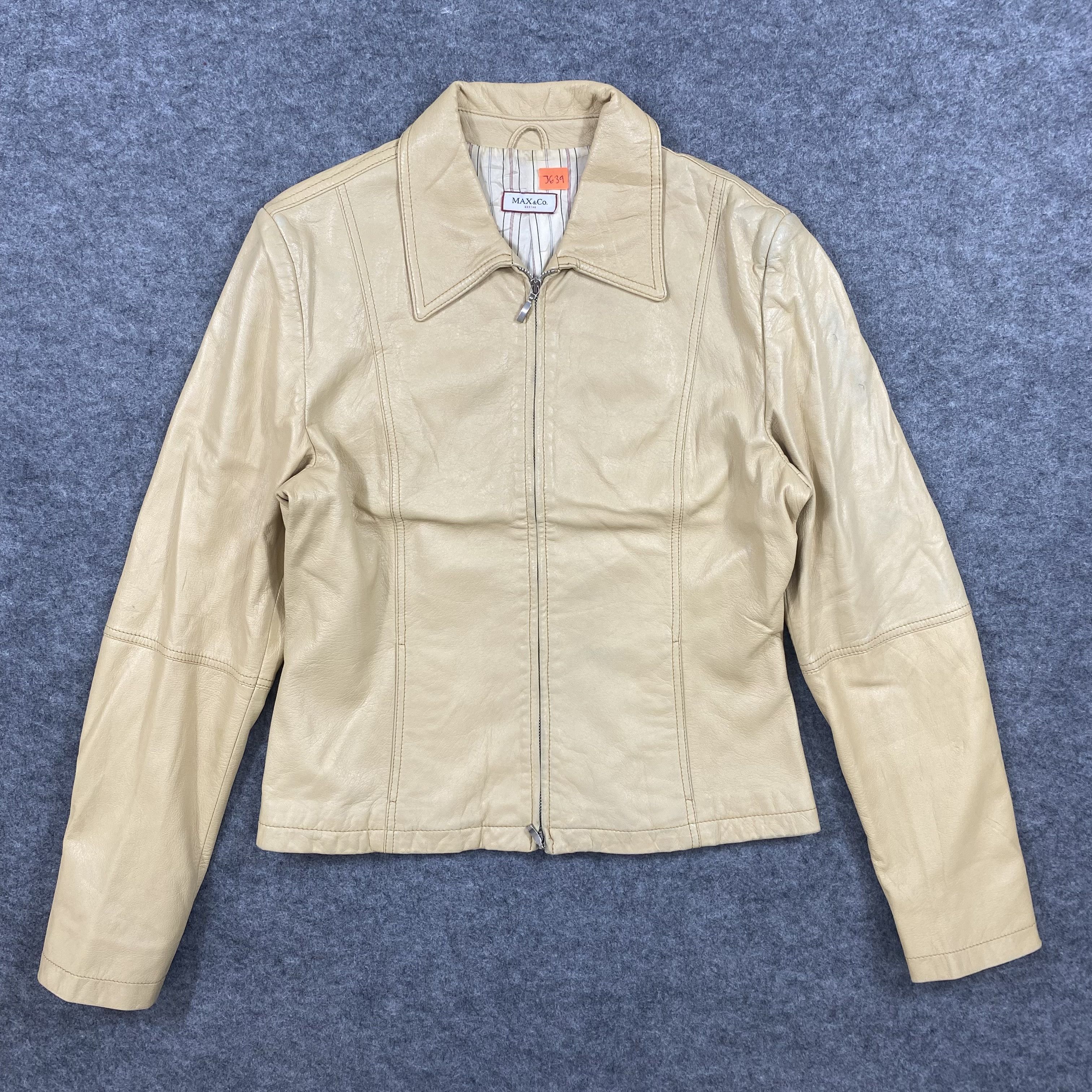 Branded Leather VINTAGE MAX AND CO. LEATHER JACKET-J639 Size US S / EU 44-46 / 1 - 1 Thumbnail