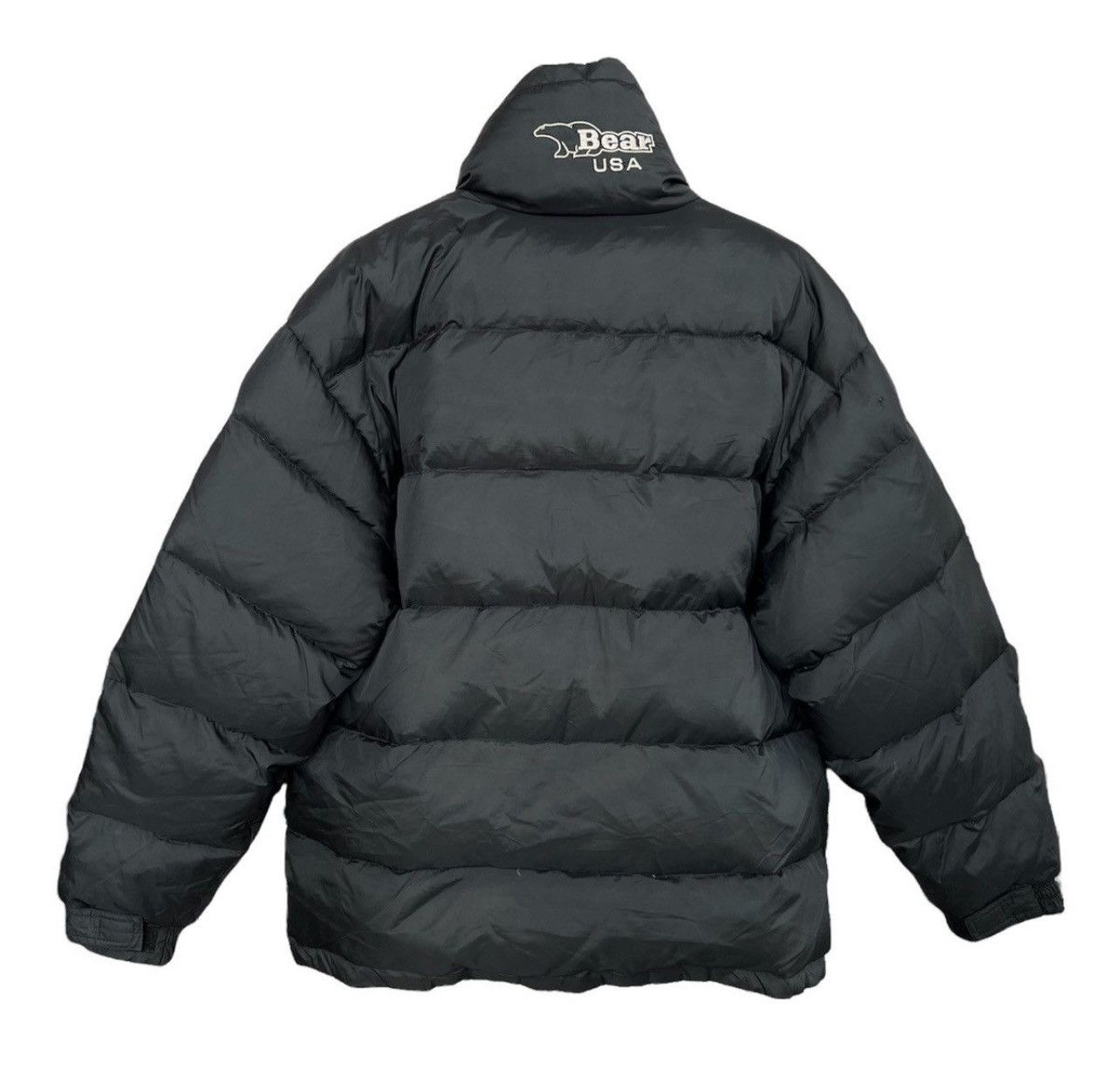 Vintage Vintage 90s Bear Usa Black Puffer Bomber Jacket Size US XL / EU 56 / 4 - 4 Thumbnail
