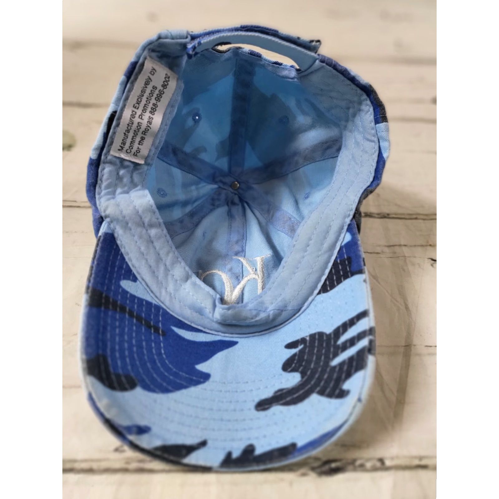 MLB KC Kansas City Royals MLB Adjustable Blue Camo Baseball Cap Mens Adjustable Cap Blue Camo Multicolor MLB Cap Kansas City Royals Baseball Cap Size ONE SIZE - 5 Thumbnail