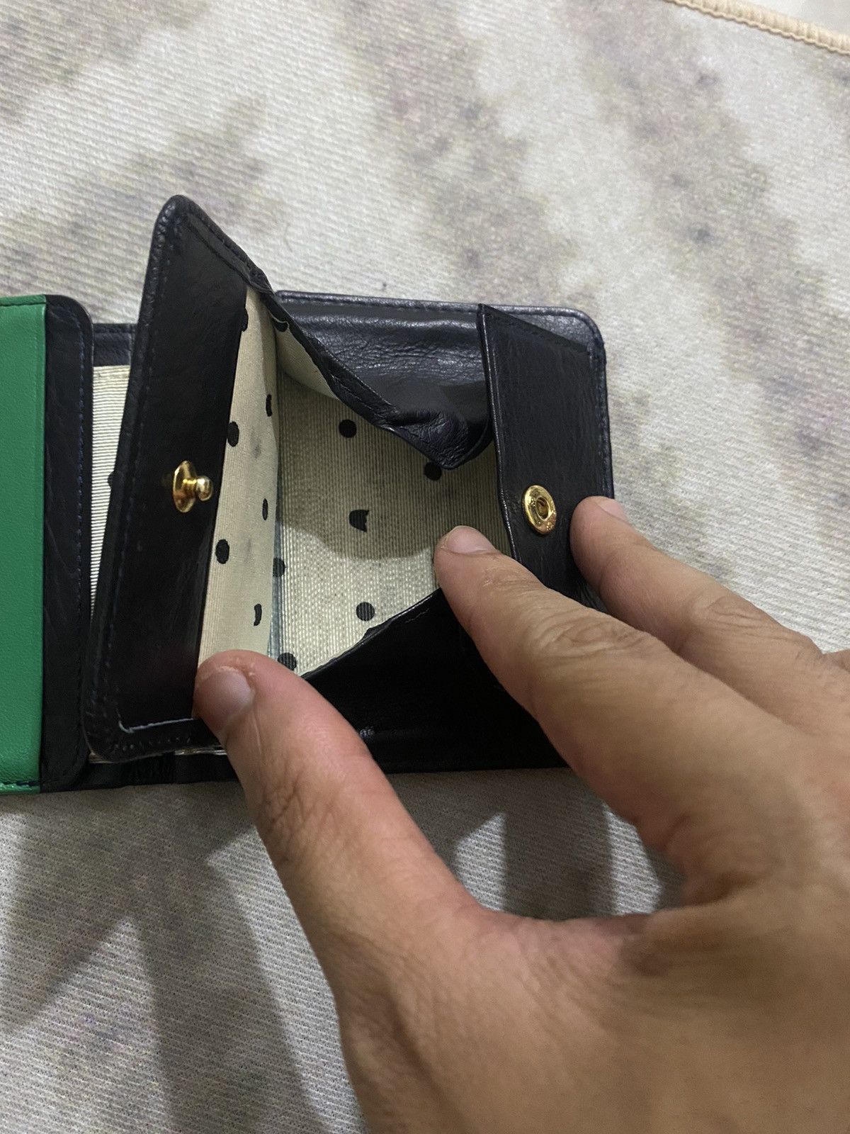 Genuine Leather × Issey Miyake × Tsumori Chisato Tsumori Chisato Leather Small Bifold Wallet Spellout Size ONE SIZE - 5 Thumbnail