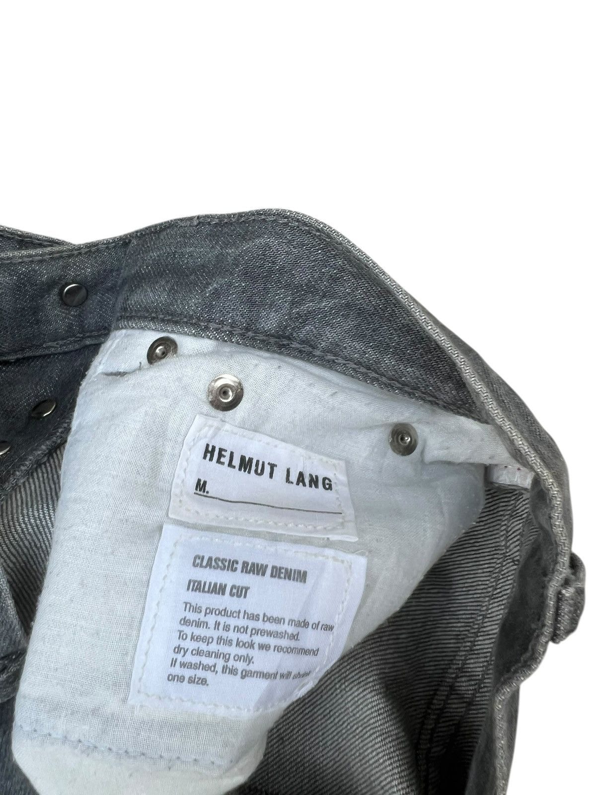 Vintage Helmut Lang Italian Cut Faded Mud Grey Denim Jeans
