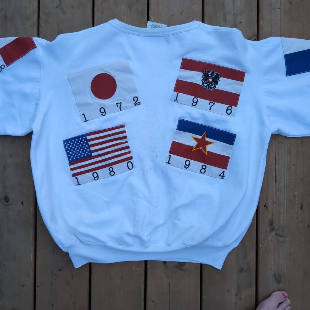 Other Vintage Bashford Sweatshirt Men White Fleece Retro Olympics Size US M / EU 48-50 / 2 - 7 Thumbnail