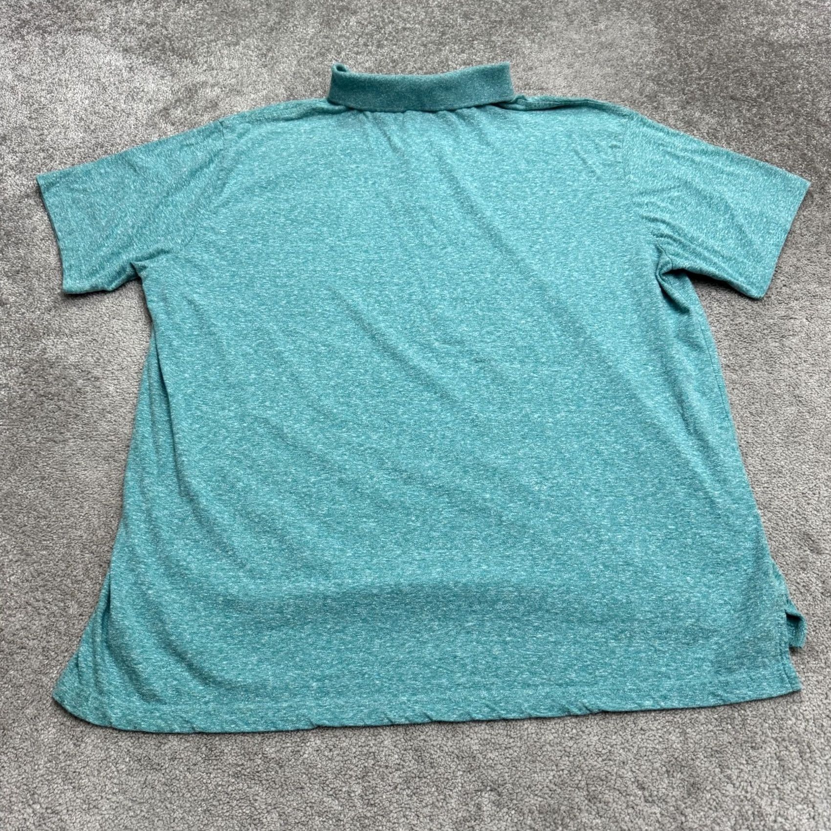 Vintage The Foundry Supply Co Polo Shirt Mens 3XL Teal Green Heather Short Sleeve Pocket Size US XXL / EU 58 / 5 - 2 Thumbnail