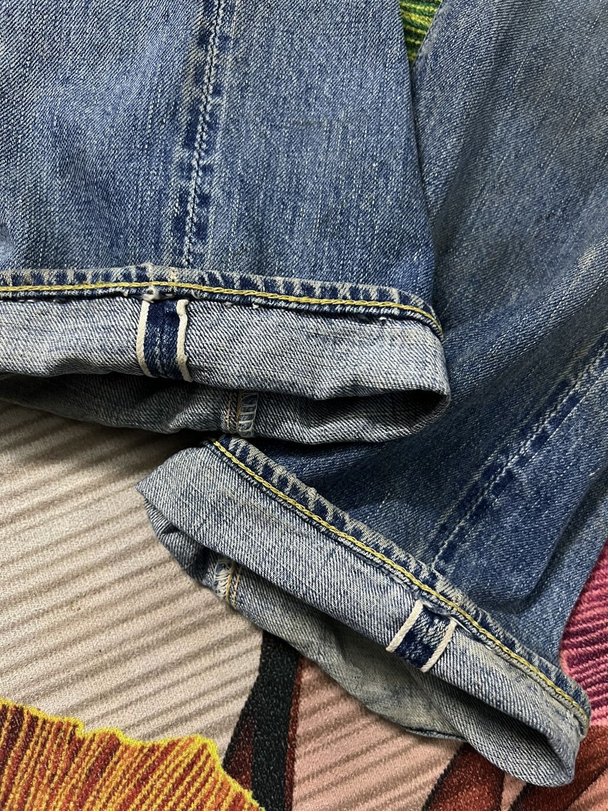 💥Vintage Orslow 105 Selvedge Mud Wash Jean