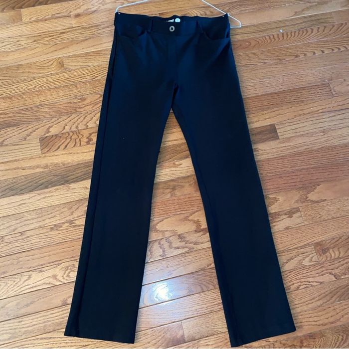 Betabrand Straight-Leg Classic Dress Pant Yoga Pants Charcoal XL Tall Long