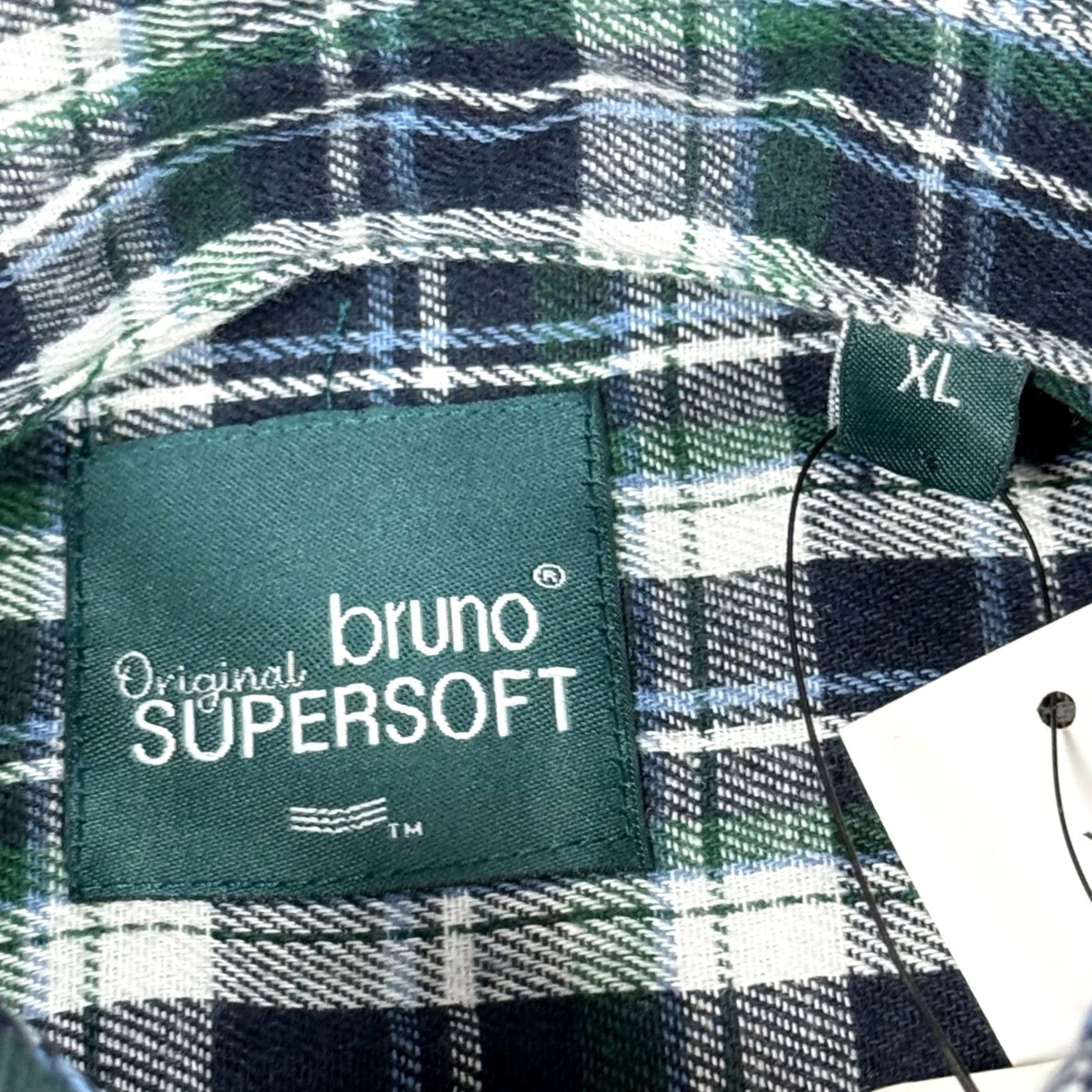Vintage VINTAGE Bruno Supersoft Plaid Flannel Shirt XL Long Sleeve Button Up Mens Gift NWT Size US XL / EU 56 / 4 - 4 Thumbnail