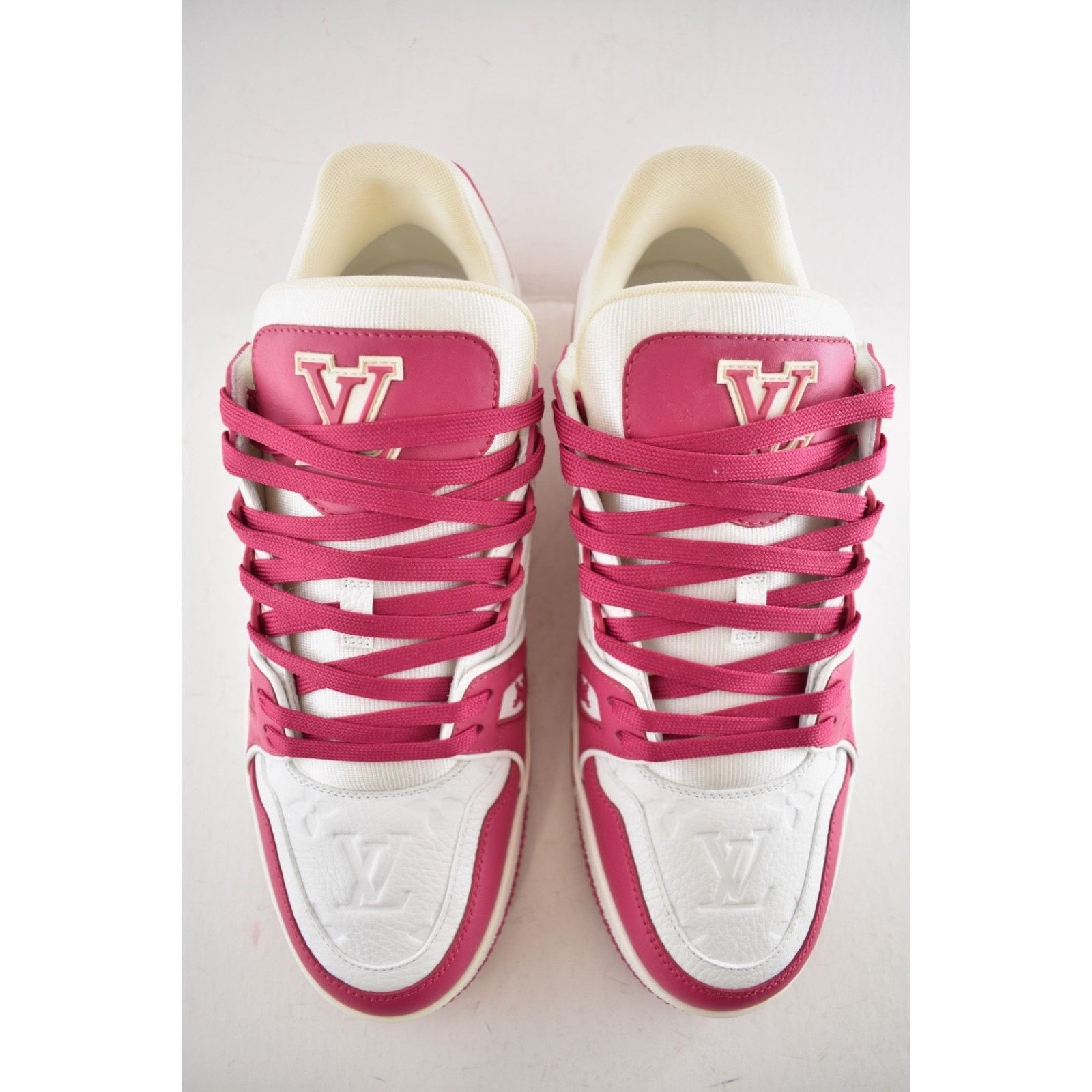 Louis Vuitton Louis Vuitton Fuchsia Pink White Empreinte Low Top Trainer Size US 9 / EU 42 - 10 Thumbnail