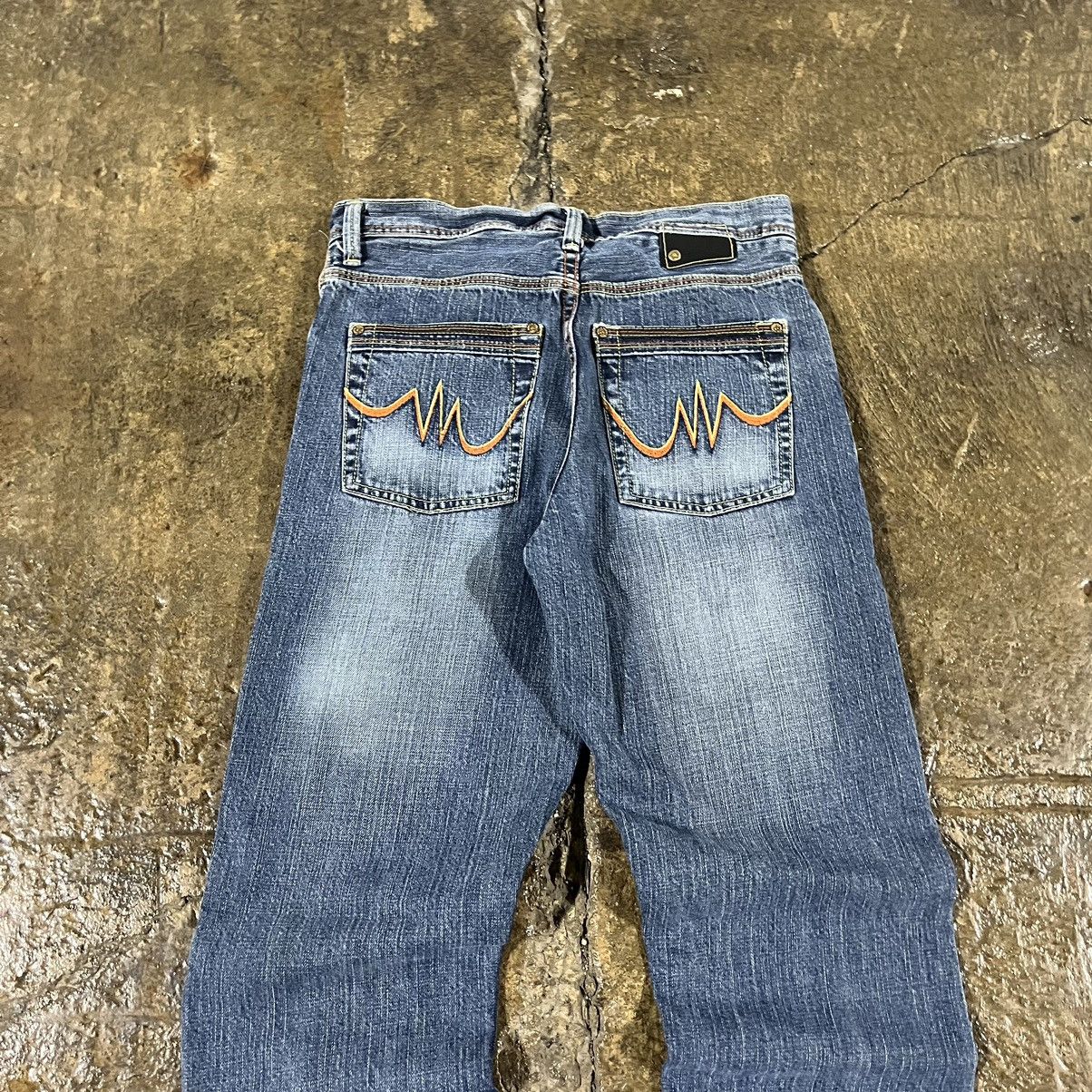 Affliction × Southpole × Vintage Crazy Vintage Y2K Affliction Style Grunge Embroidered Jeans Size US 30 / EU 46 - 4 Thumbnail