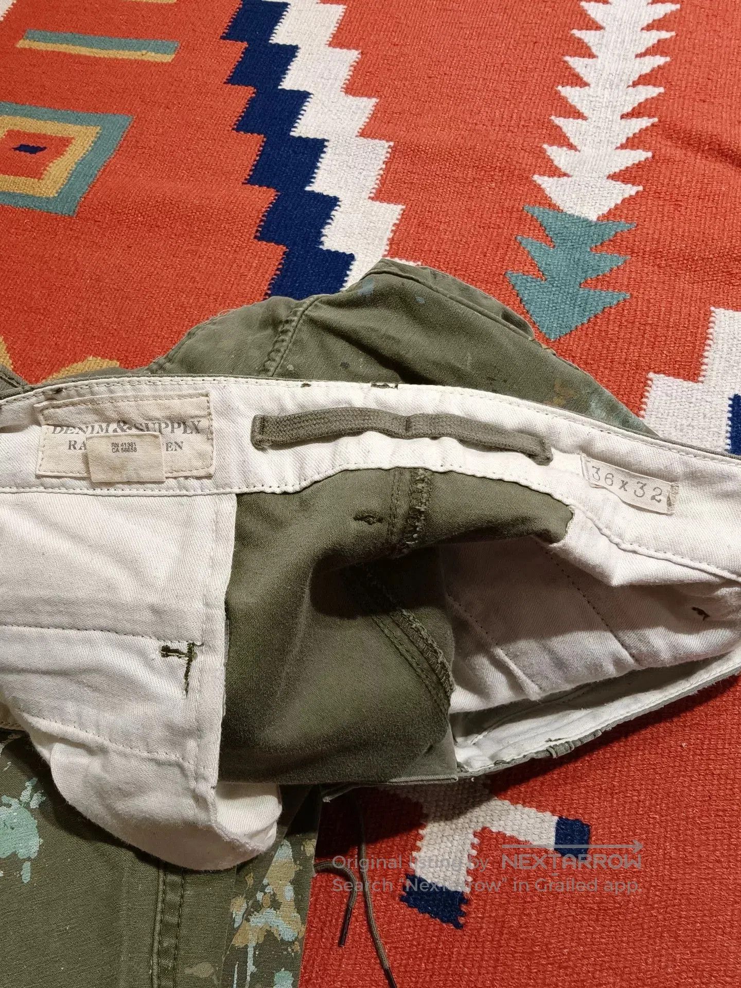 RRL Ralph Lauren Ralph Lauren RRL Splatter Cargo Pants. Size US 36 / EU 52 - 6 Thumbnail