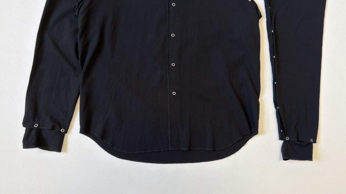 Maison Margiela S/S 17 ‘Metal Popper Detail’ Black Cotton Shirt Size US M / EU 48-50 / 2 - 10 Thumbnail