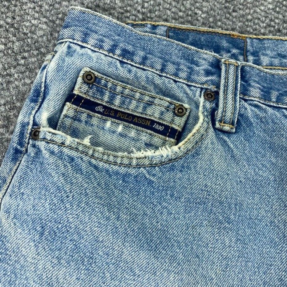 Vintage US Polo Assn Jeans Mens 40x30 Blue Loose Relaxed Straight Faded Distressed Y2K Size US M / EU 48-50 / 2 - 3 Thumbnail