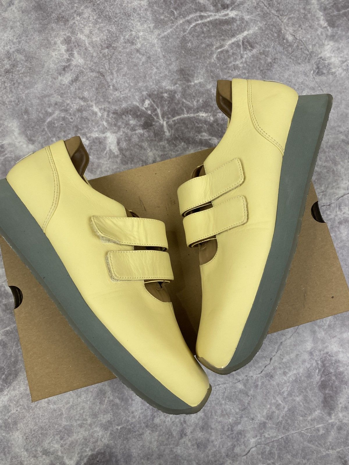 Eckhaus Latta Ugg X Eghaus Latta Square Toe Yellow Leather LowTop Sneakers Size US 11.5 / EU 44-45 - 5 Thumbnail