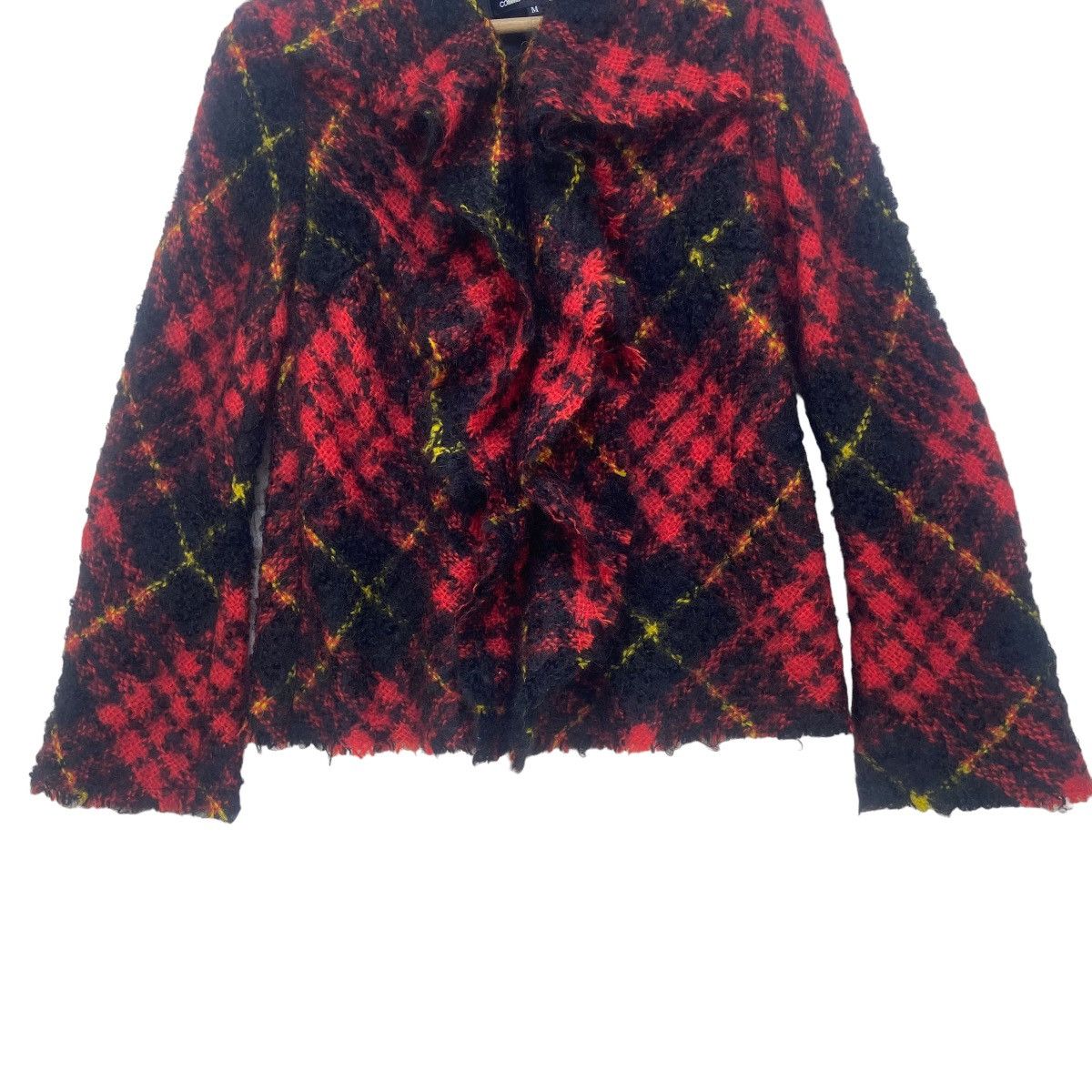 Comme des Garcons Tricot Comme des Garçons Red Check Mohair Jacket Size S / US 4 / IT 40 - 7 Thumbnail