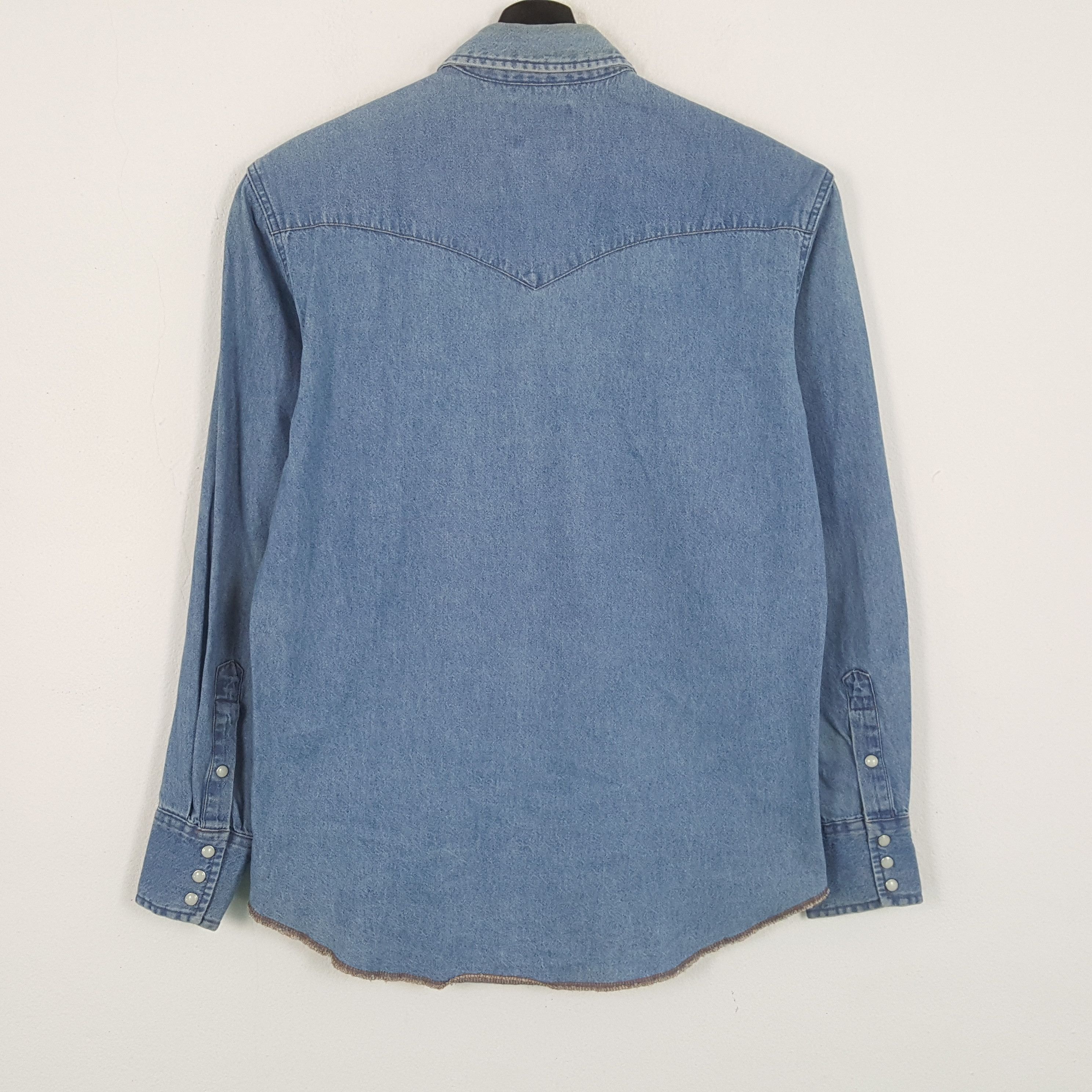 Vintage × Wrangler WRANGLER Fashion Style Double Pocket Design Shirt Size US L / EU 52-54 / 3 - 3 Thumbnail