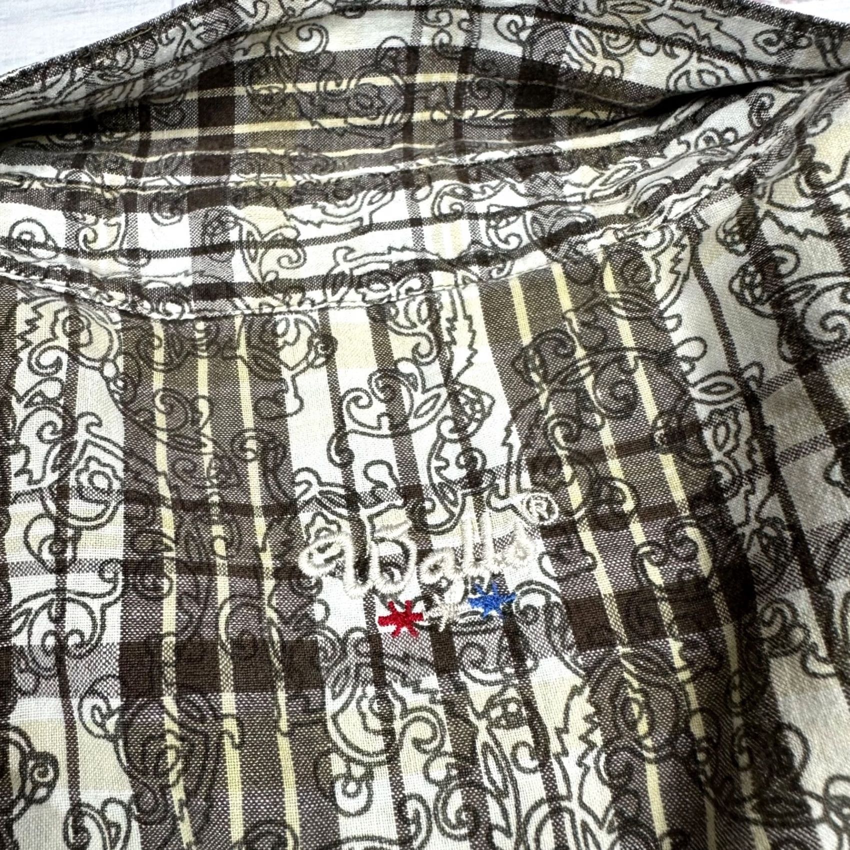 Walls Walls Mens Pearl Snap Western Shirt 2XL Brown Beige Plaid Cotton Shirt Mens Western 2XL Brown Size US XXL / EU 58 / 5 - 6 Thumbnail