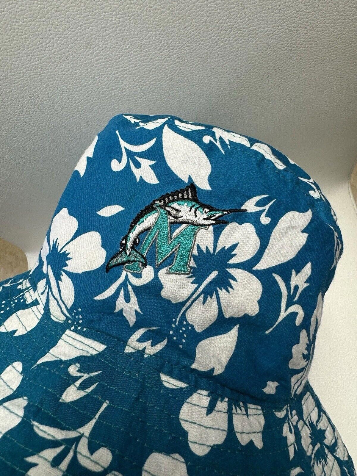 MLB Vintage MLB Florida Marlins Reversible Bucket Hat Size ONE SIZE - 5 Thumbnail