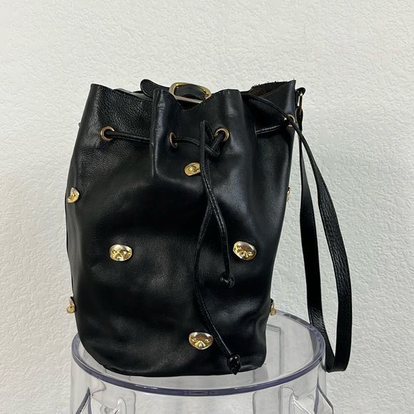 Vintage Sepcouer Leather Masked VTG Drawstring Bag Purse Size ONE SIZE - 1 Thumbnail